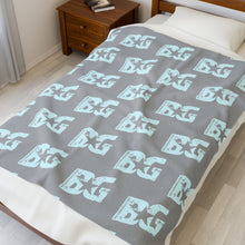 Load image into Gallery viewer, Ice blue BG logo blanket