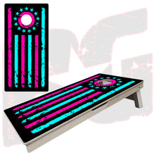 Load image into Gallery viewer, BG "Tattered Stripes" Cornhole Boards - Elite Model