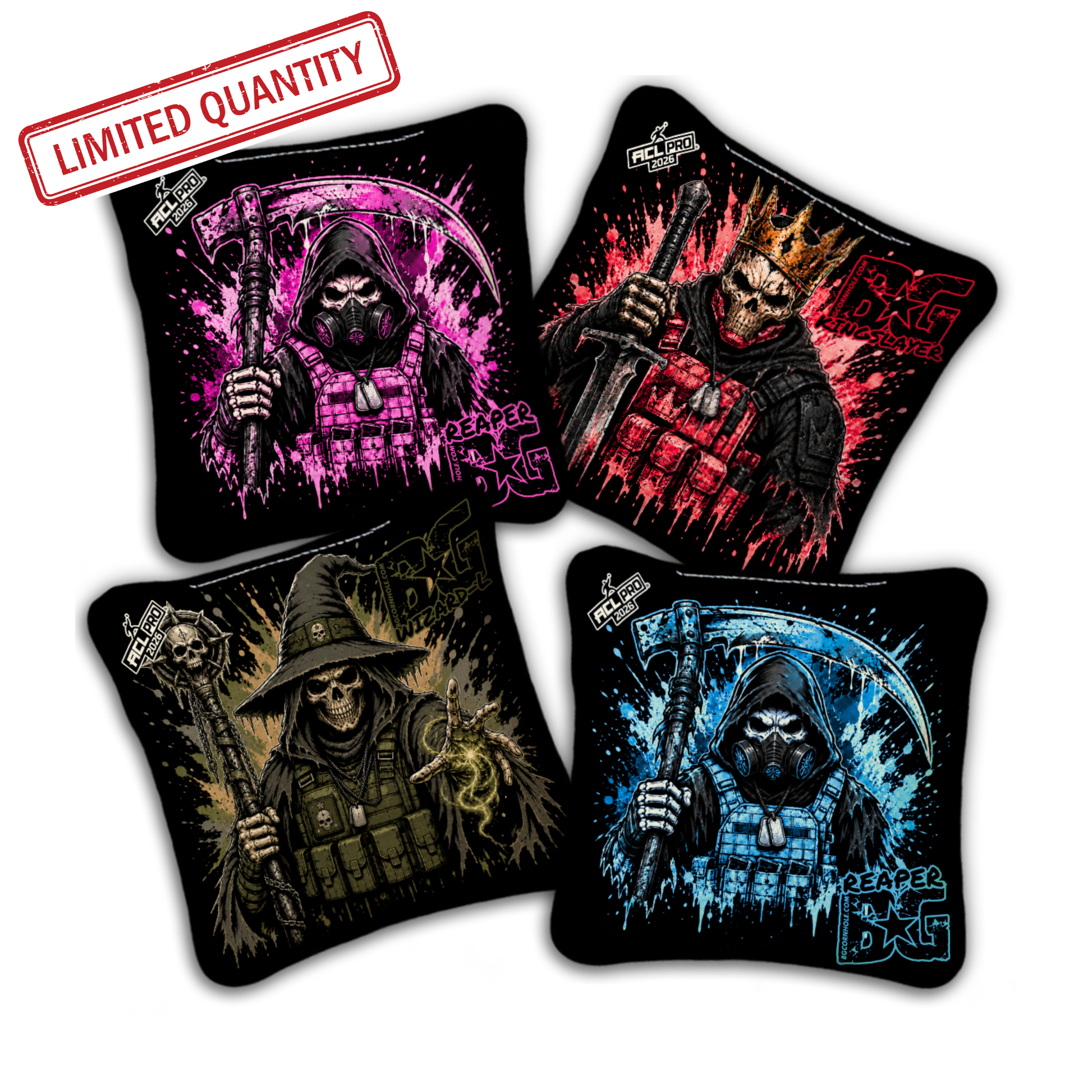 2026 BG Multiple Bag Types "Warzone" - ACL Pro Stamped Cornhole Bags - SET OF 4 BAGS