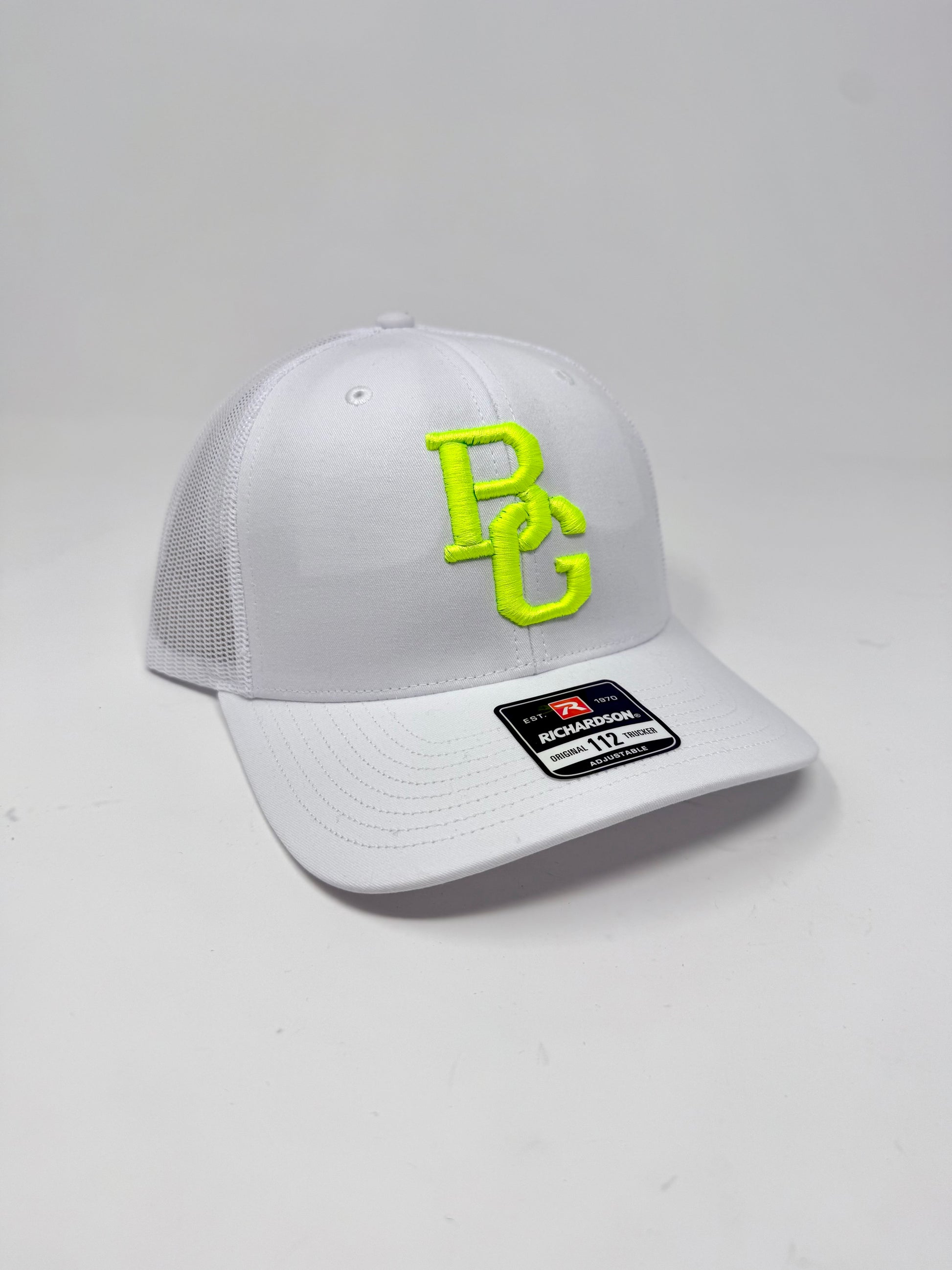 White 112 Trucker Hat - Colored Embroidery - RICHARDSON