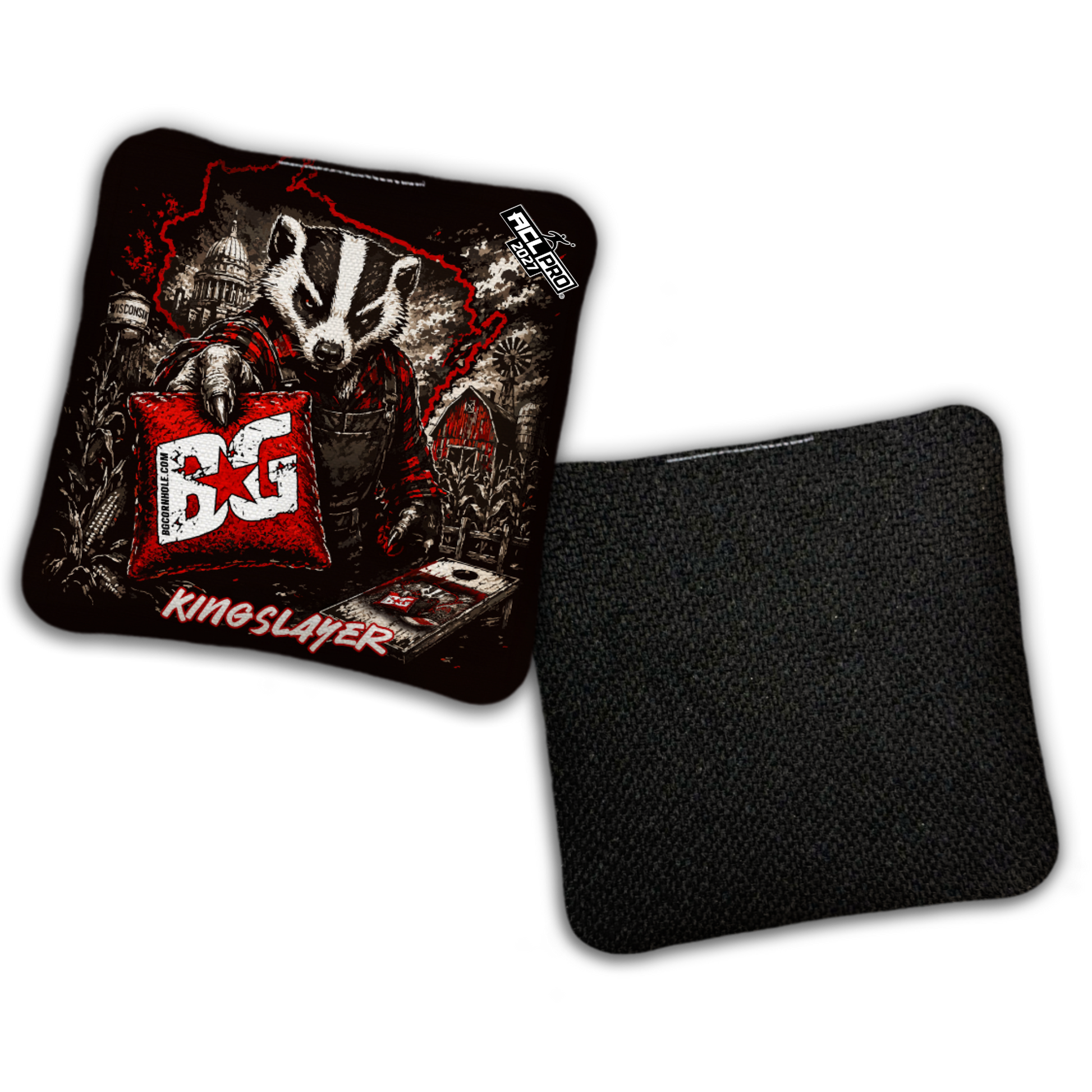 2027 BG Multiple Bag Models "Badger State Bagger" - ACL Pro Stamped Cornhole Bags - SET OF 4 BAGS