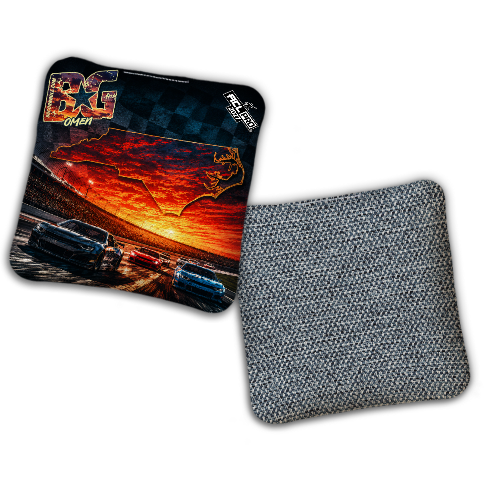2027 BG Multiple Bag Models "Checkered Flag" - ACL Pro Stamped Cornhole Bags - SET OF 4 BAGS