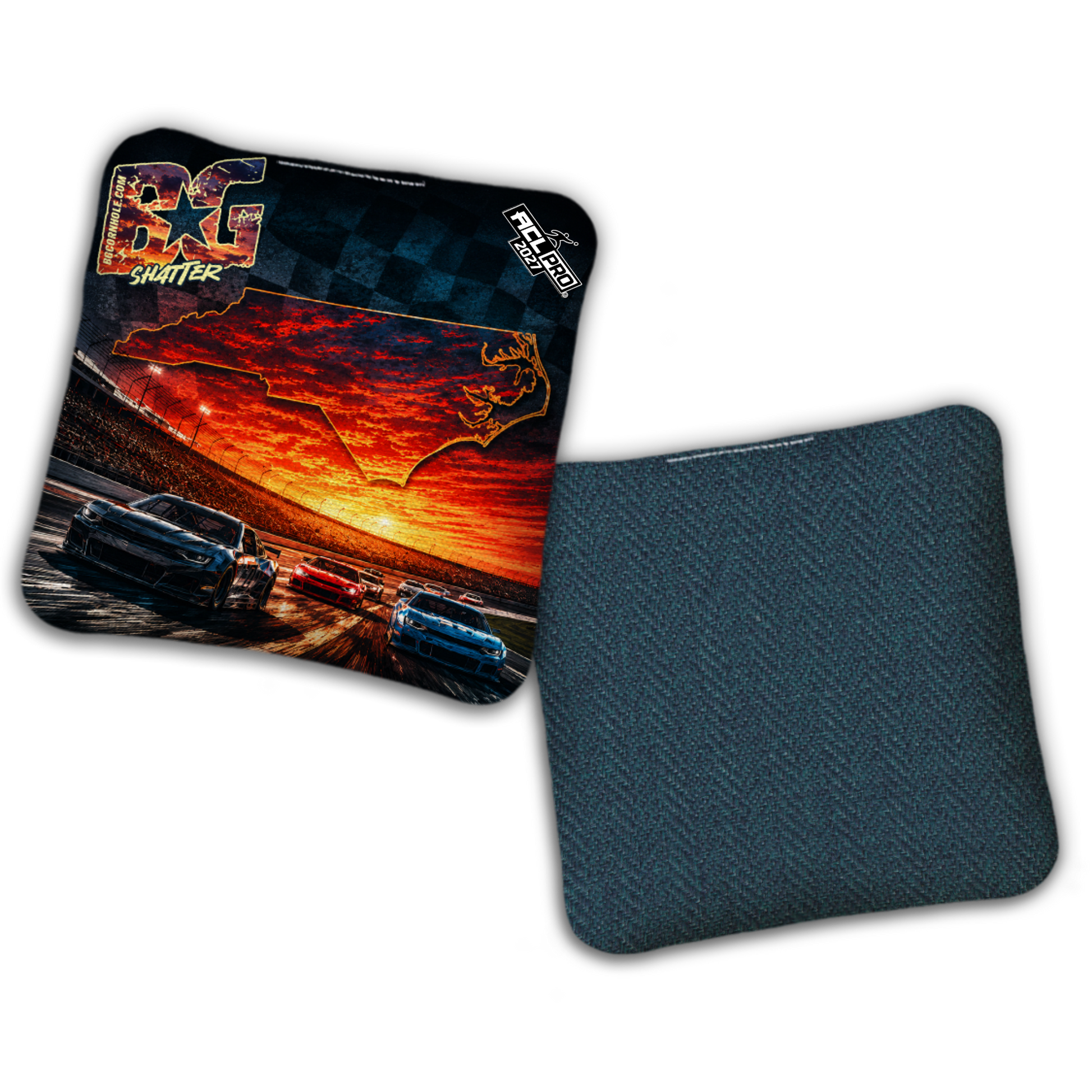 2027 BG Multiple Bag Models "Checkered Flag" - ACL Pro Stamped Cornhole Bags - SET OF 4 BAGS