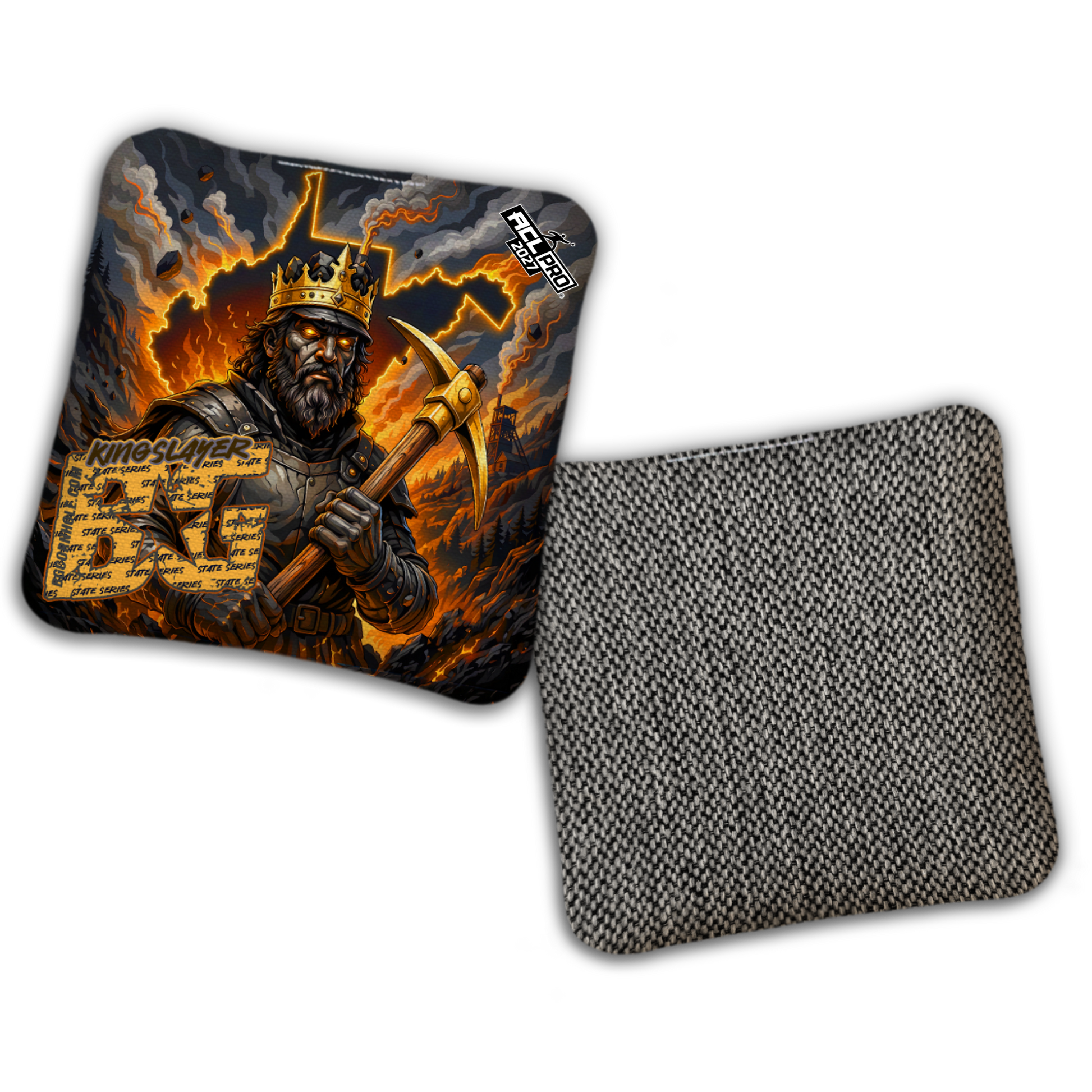 2027 BG Multiple Bag Models "COAL KING" - ACL Pro Stamped Cornhole Bags - SET OF 4 BAGS