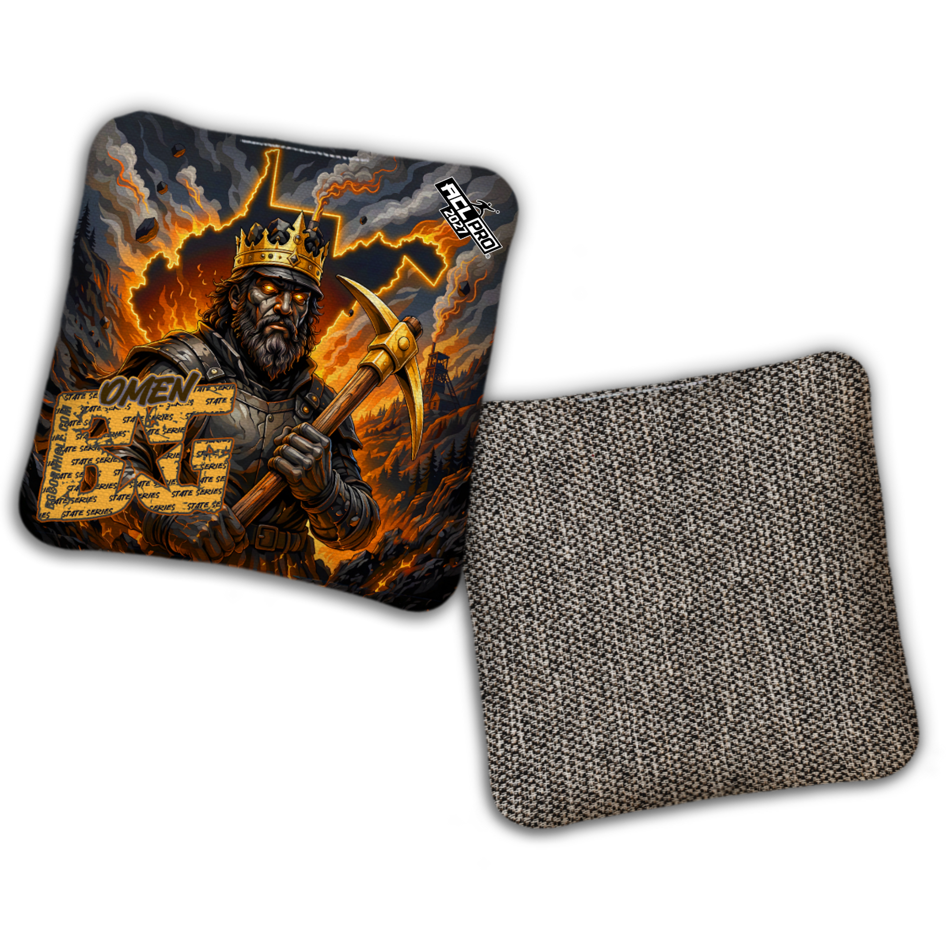 2027 BG Multiple Bag Models "COAL KING" - ACL Pro Stamped Cornhole Bags - SET OF 4 BAGS