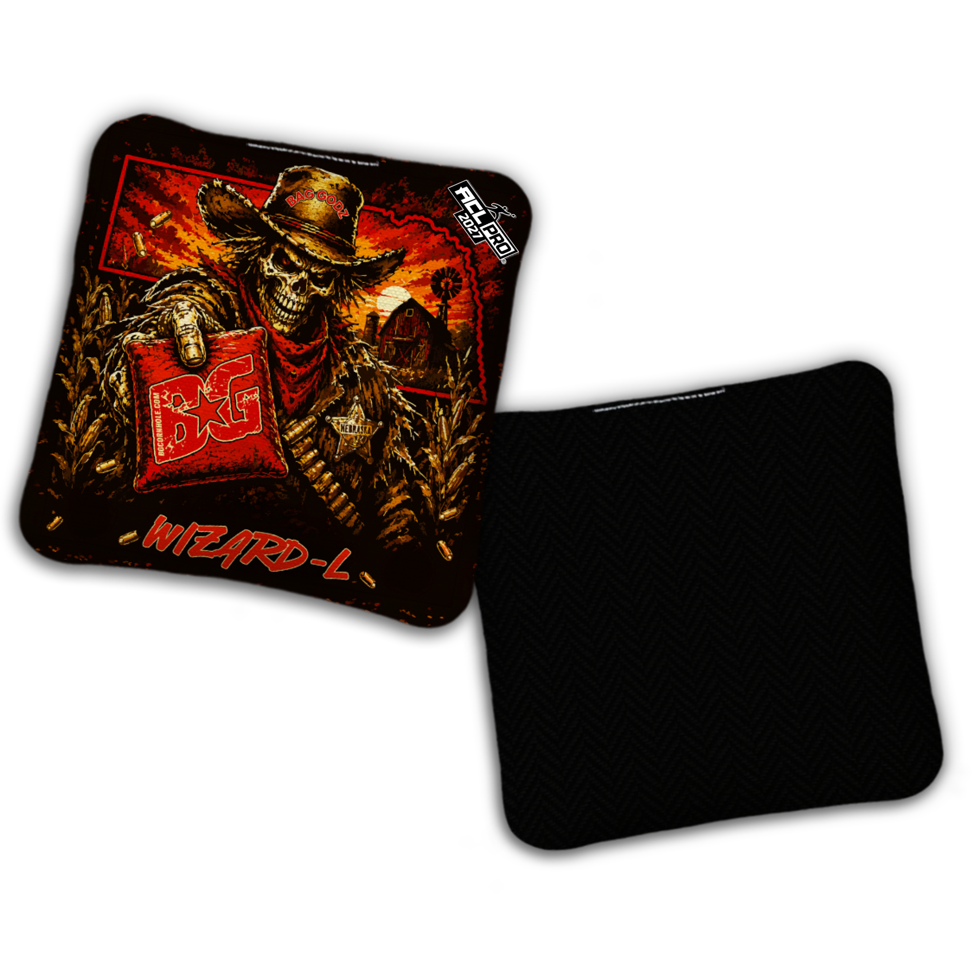 2027 BG Multiple Bag Models "Cornhole Outlaw" - ACL Pro Stamped Cornhole Bags - SET OF 4 BAGS