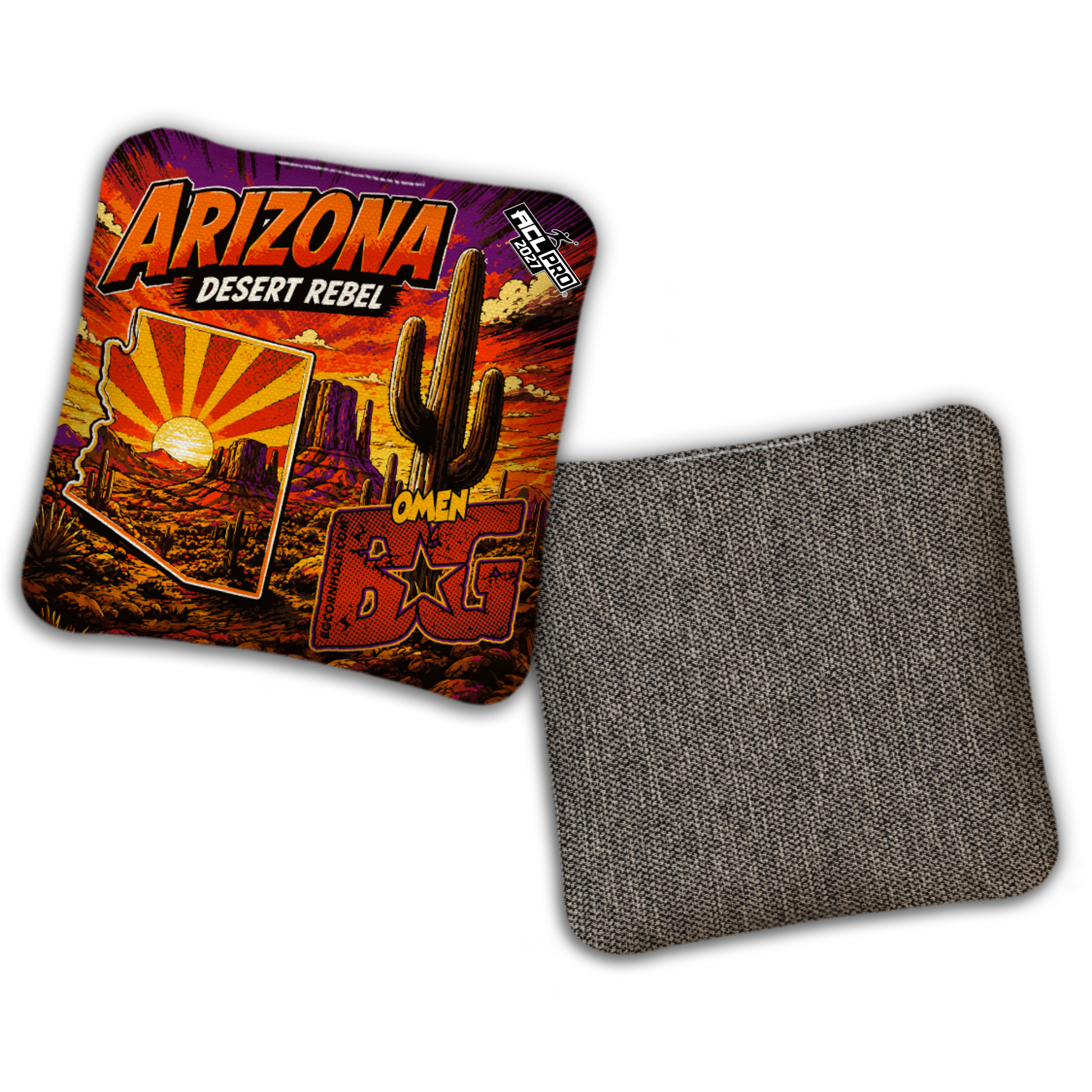 2027 BG Multiple Bag Models "DESERT REBEL AZ" - ACL Pro Stamped Cornhole Bags - SET OF 4 BAGS