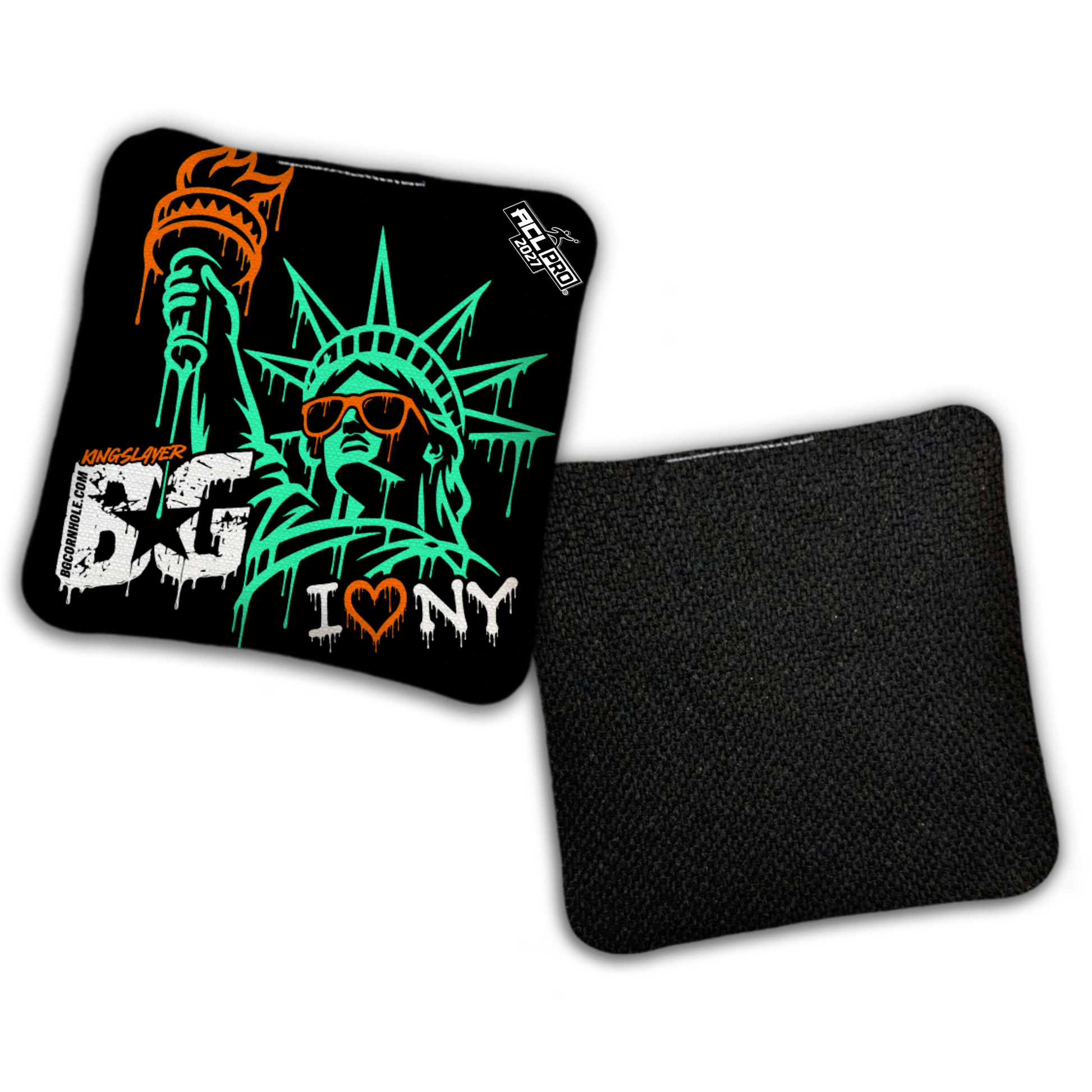 2027 BG Multiple Bag Models "I Heart NY" - ACL Pro Stamped Cornhole Bags - SET OF 4 BAGS