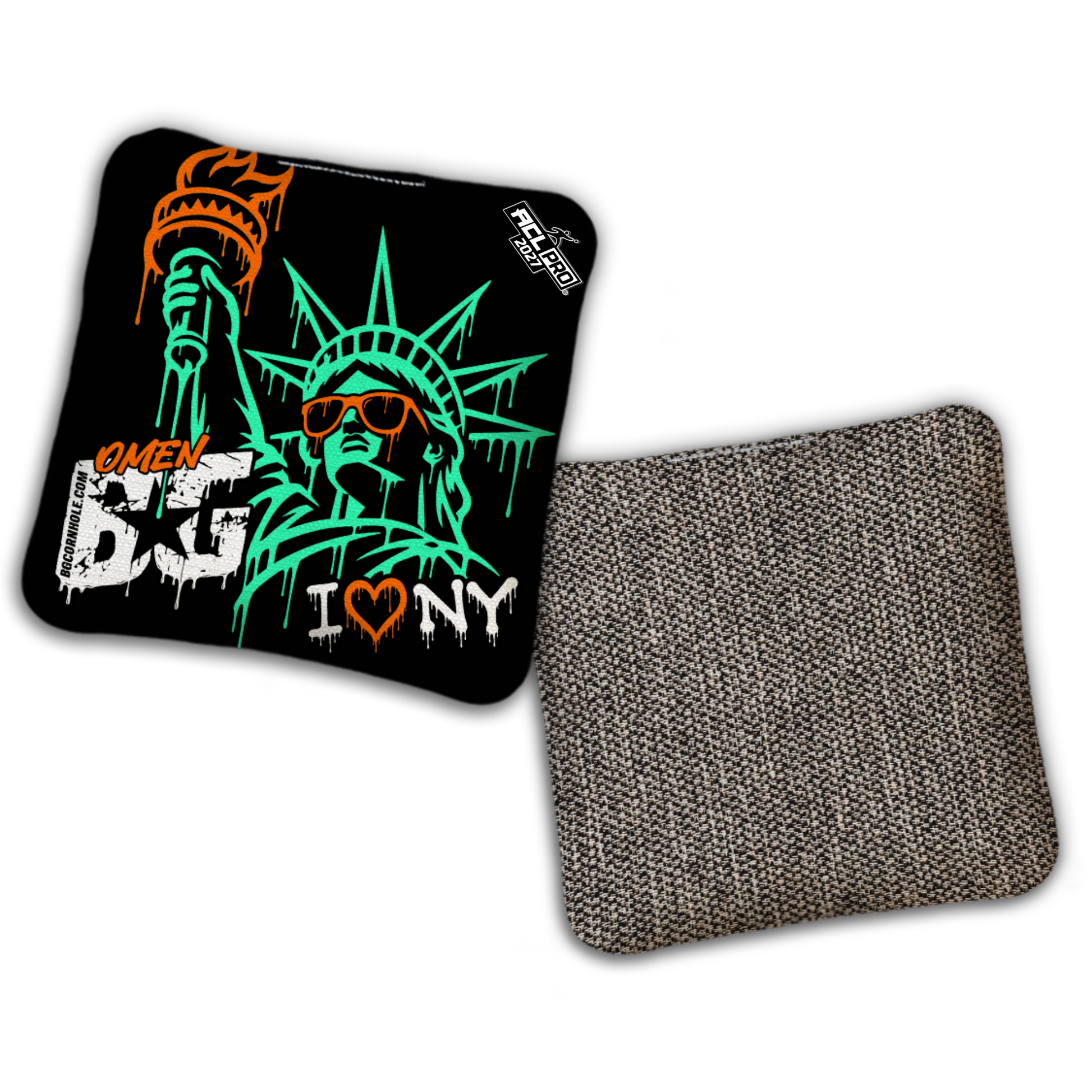 2027 BG Multiple Bag Models "I Heart NY" - ACL Pro Stamped Cornhole Bags - SET OF 4 BAGS