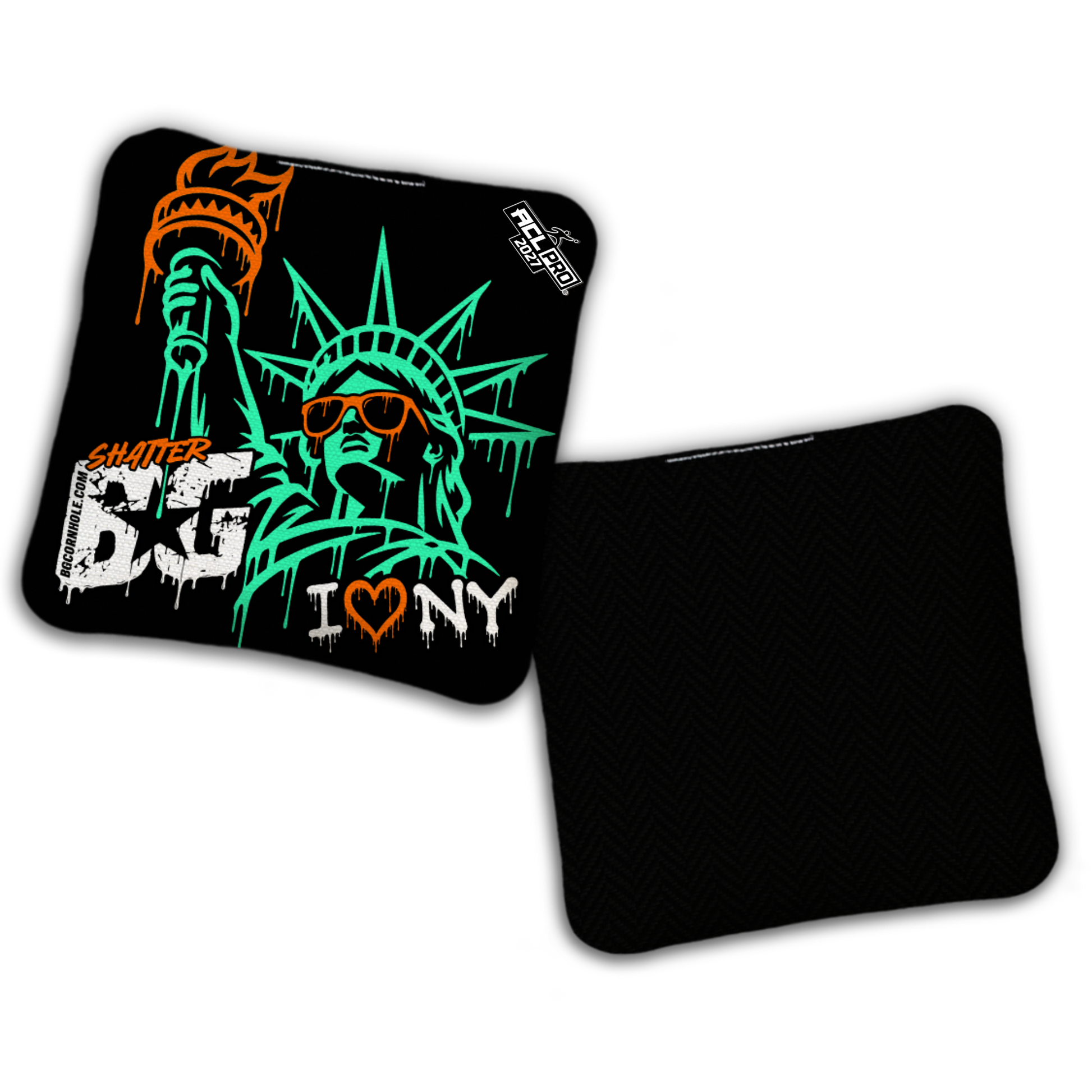 2027 BG Multiple Bag Models "I Heart NY" - ACL Pro Stamped Cornhole Bags - SET OF 4 BAGS