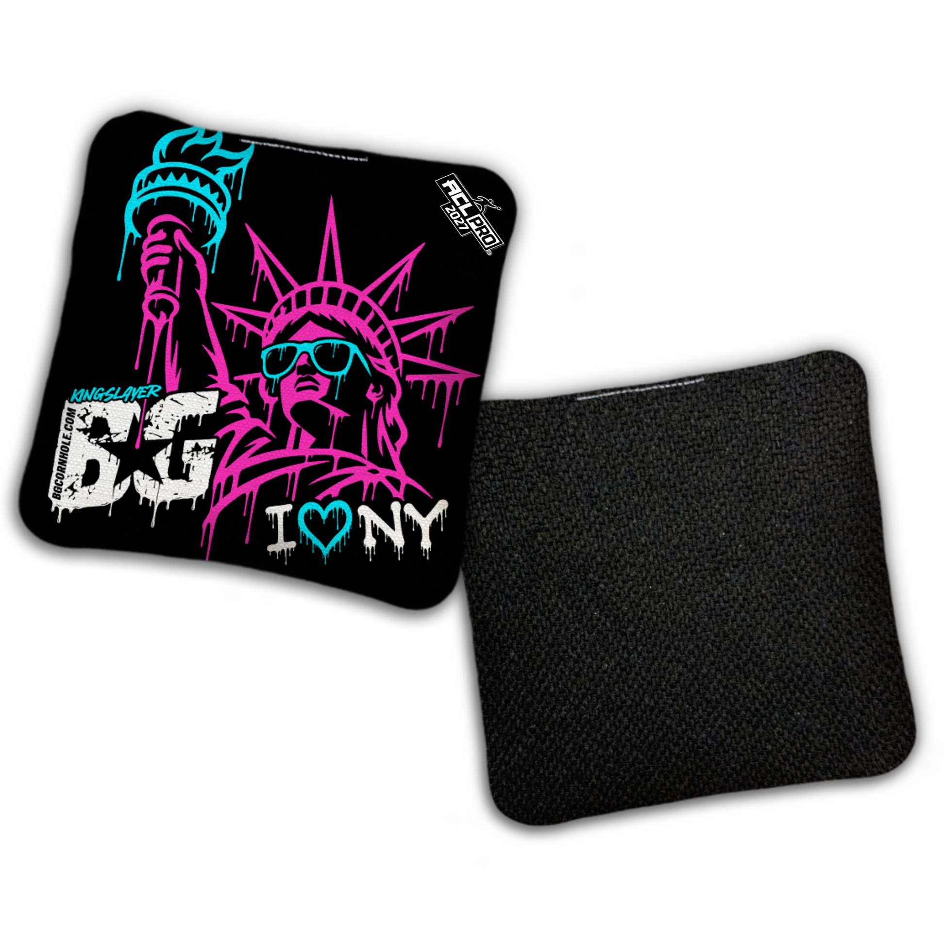 2027 BG Multiple Bag Models "I Heart NY" - ACL Pro Stamped Cornhole Bags - SET OF 4 BAGS