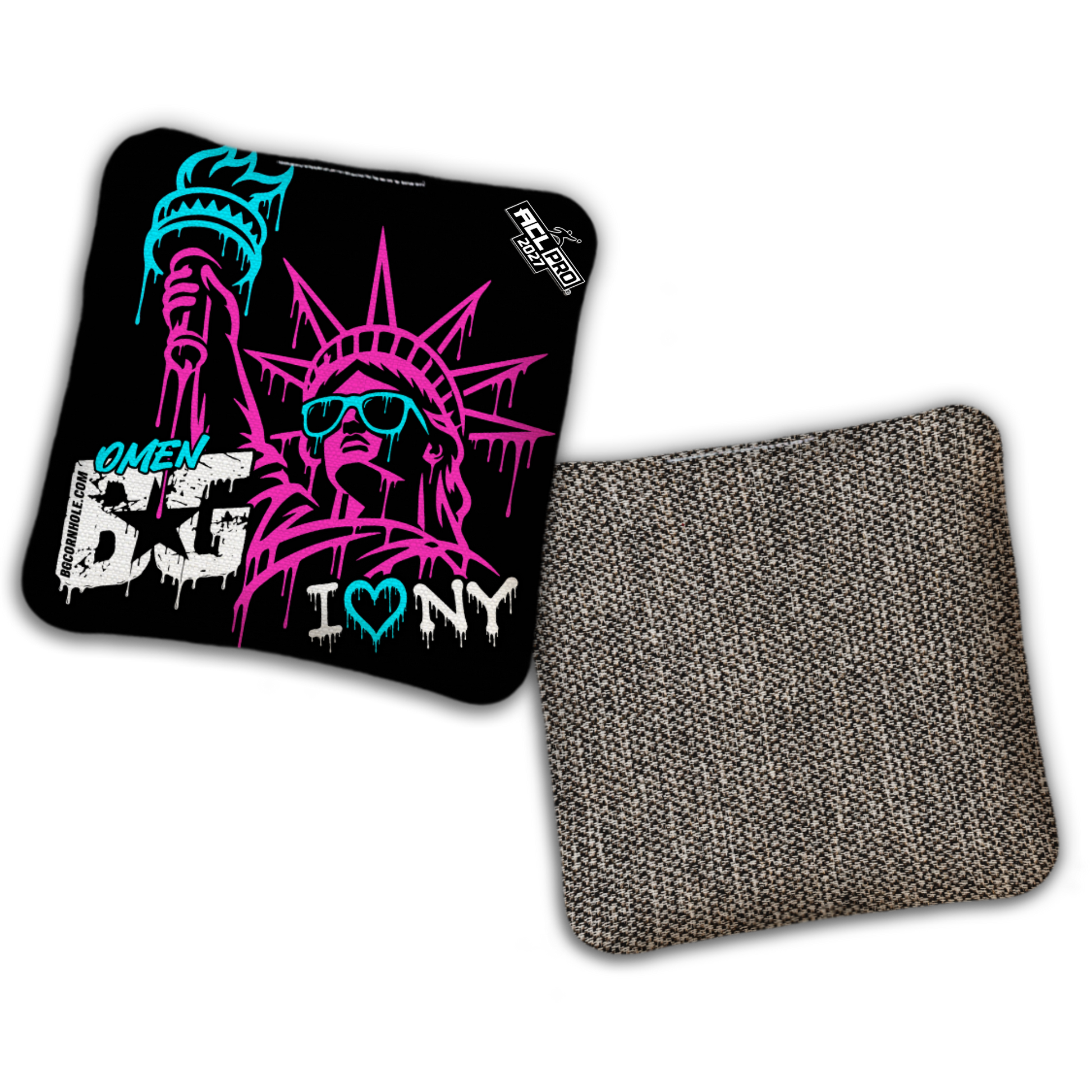 2027 BG Multiple Bag Models "I Heart NY" - ACL Pro Stamped Cornhole Bags - SET OF 4 BAGS