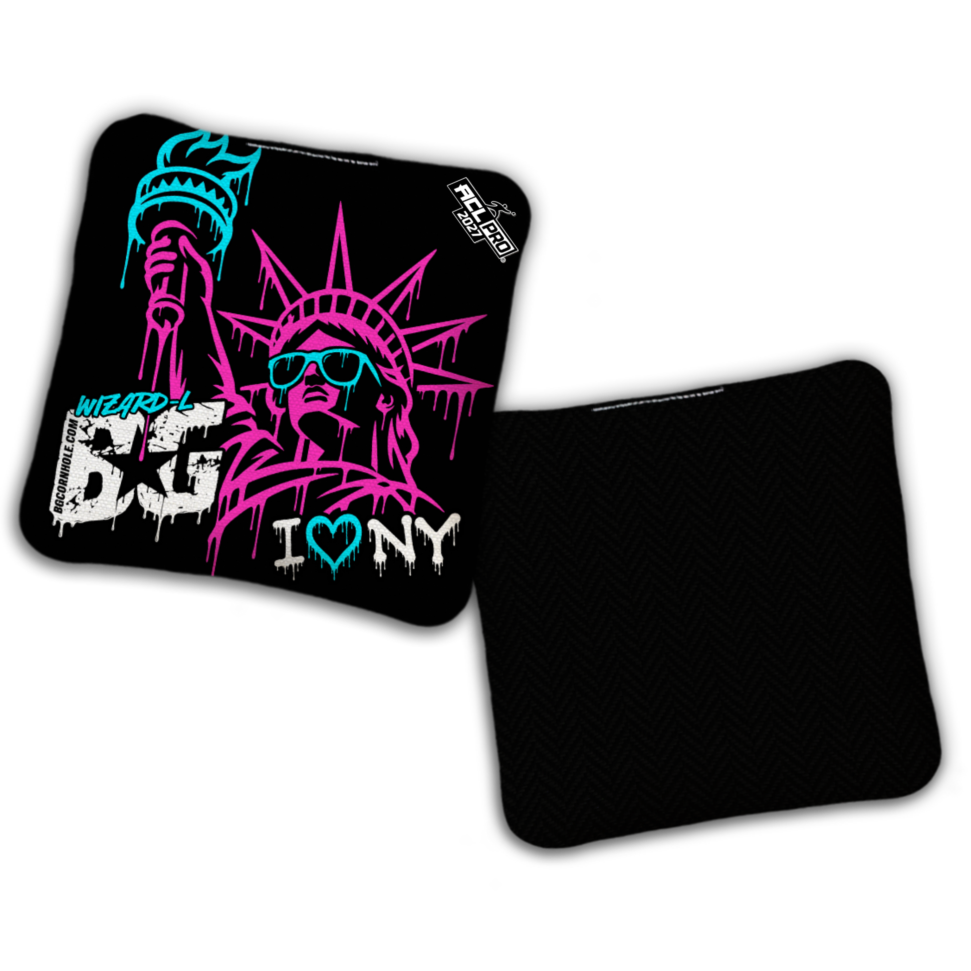 2027 BG Multiple Bag Models "I Heart NY" - ACL Pro Stamped Cornhole Bags - SET OF 4 BAGS