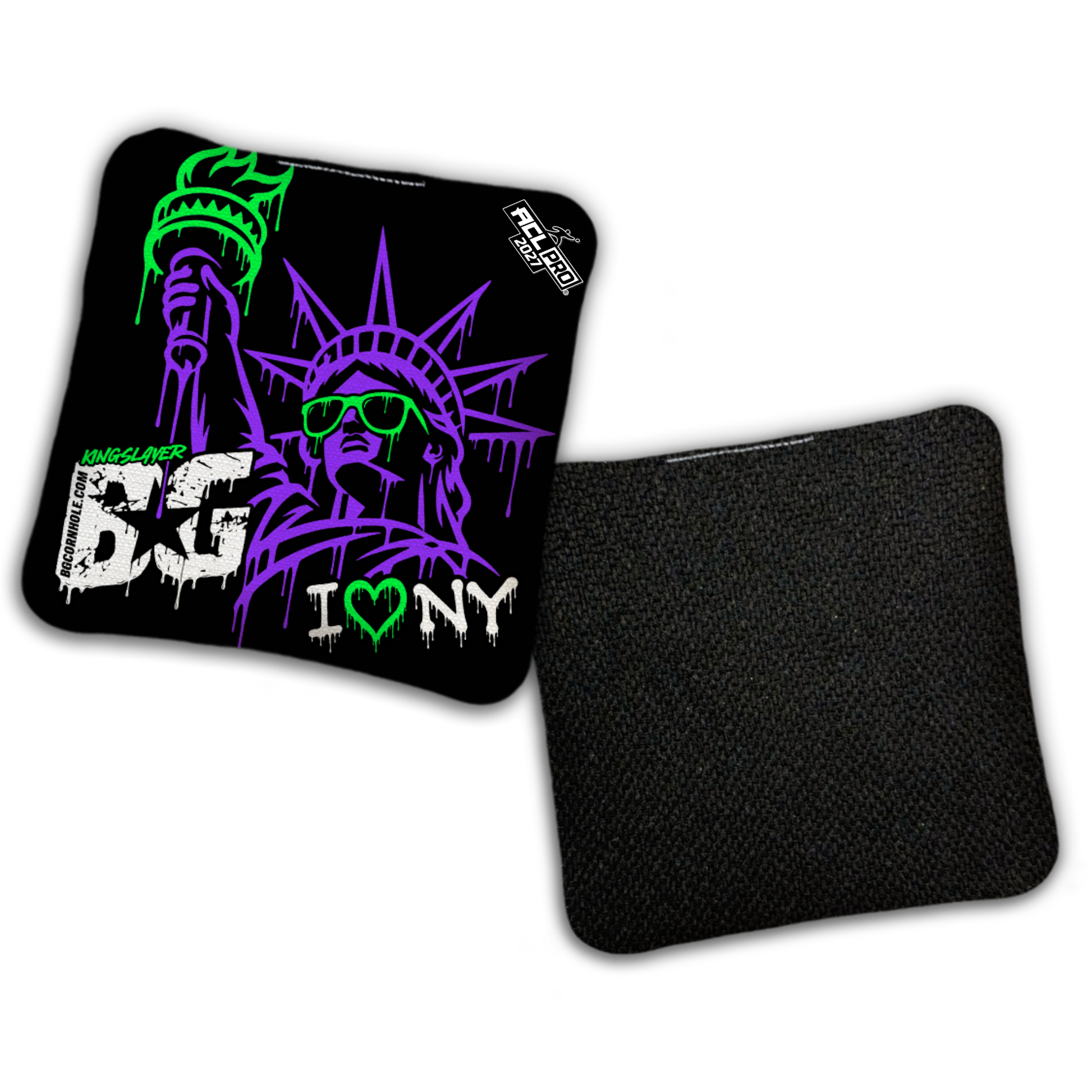 2027 BG Multiple Bag Models "I Heart NY" - ACL Pro Stamped Cornhole Bags - SET OF 4 BAGS