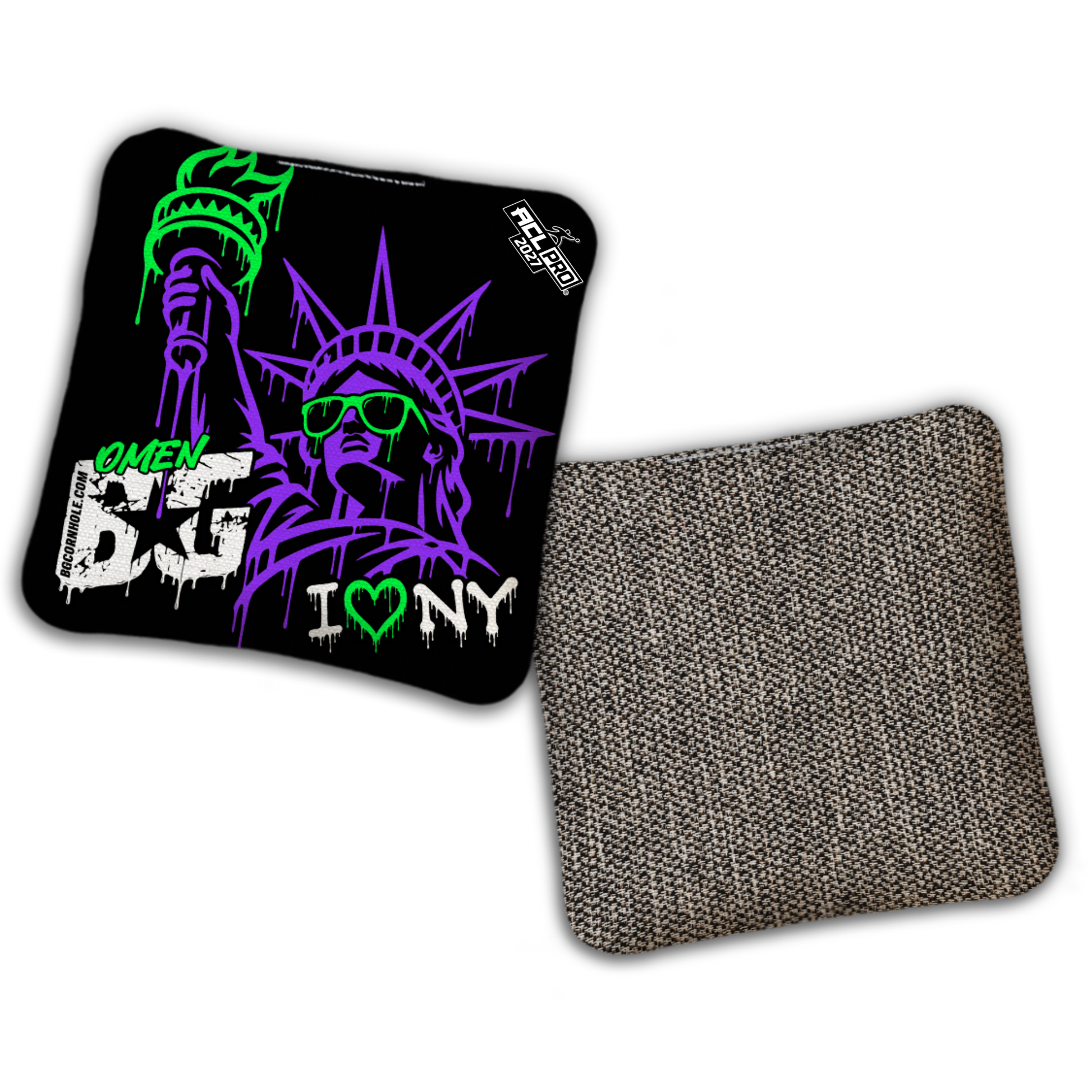 2027 BG Multiple Bag Models "I Heart NY" - ACL Pro Stamped Cornhole Bags - SET OF 4 BAGS