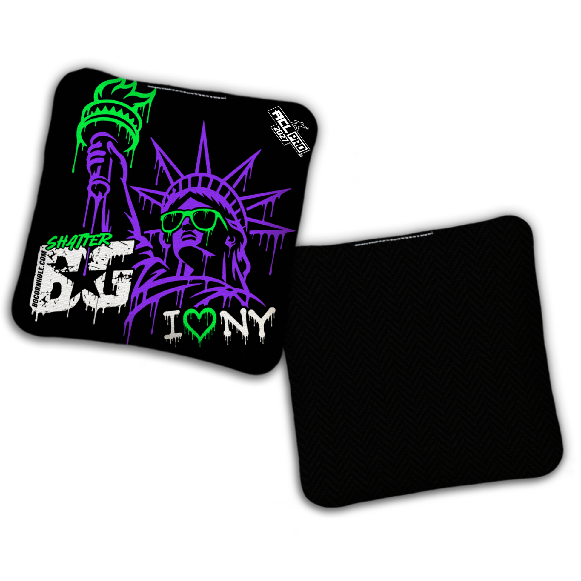 2027 BG Multiple Bag Models "I Heart NY" - ACL Pro Stamped Cornhole Bags - SET OF 4 BAGS