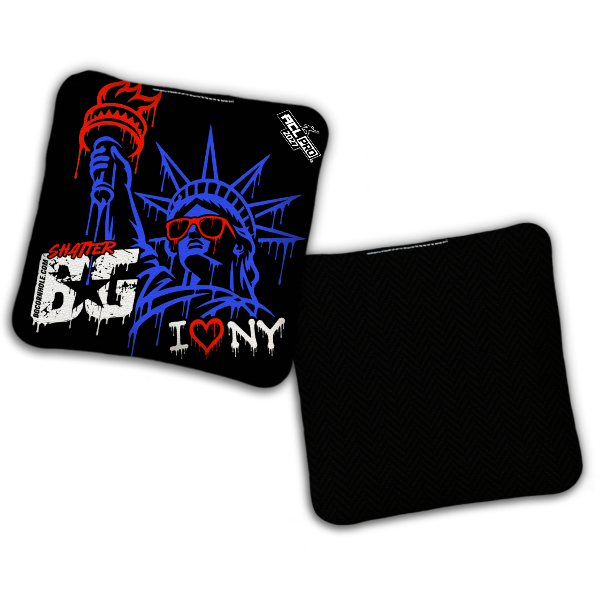 2027 BG Multiple Bag Models "I Heart NY" - ACL Pro Stamped Cornhole Bags - SET OF 4 BAGS