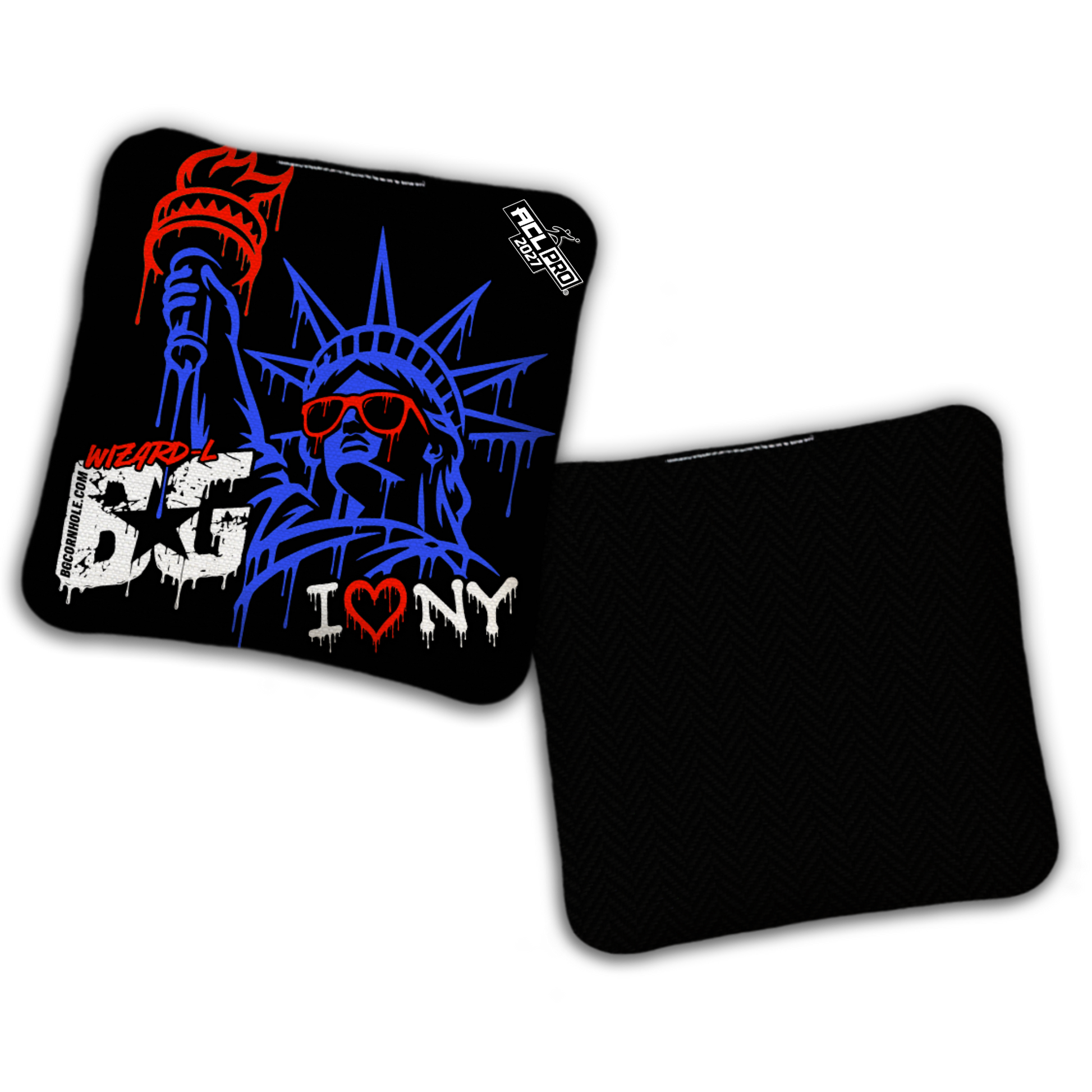 2027 BG Multiple Bag Models "I Heart NY" - ACL Pro Stamped Cornhole Bags - SET OF 4 BAGS