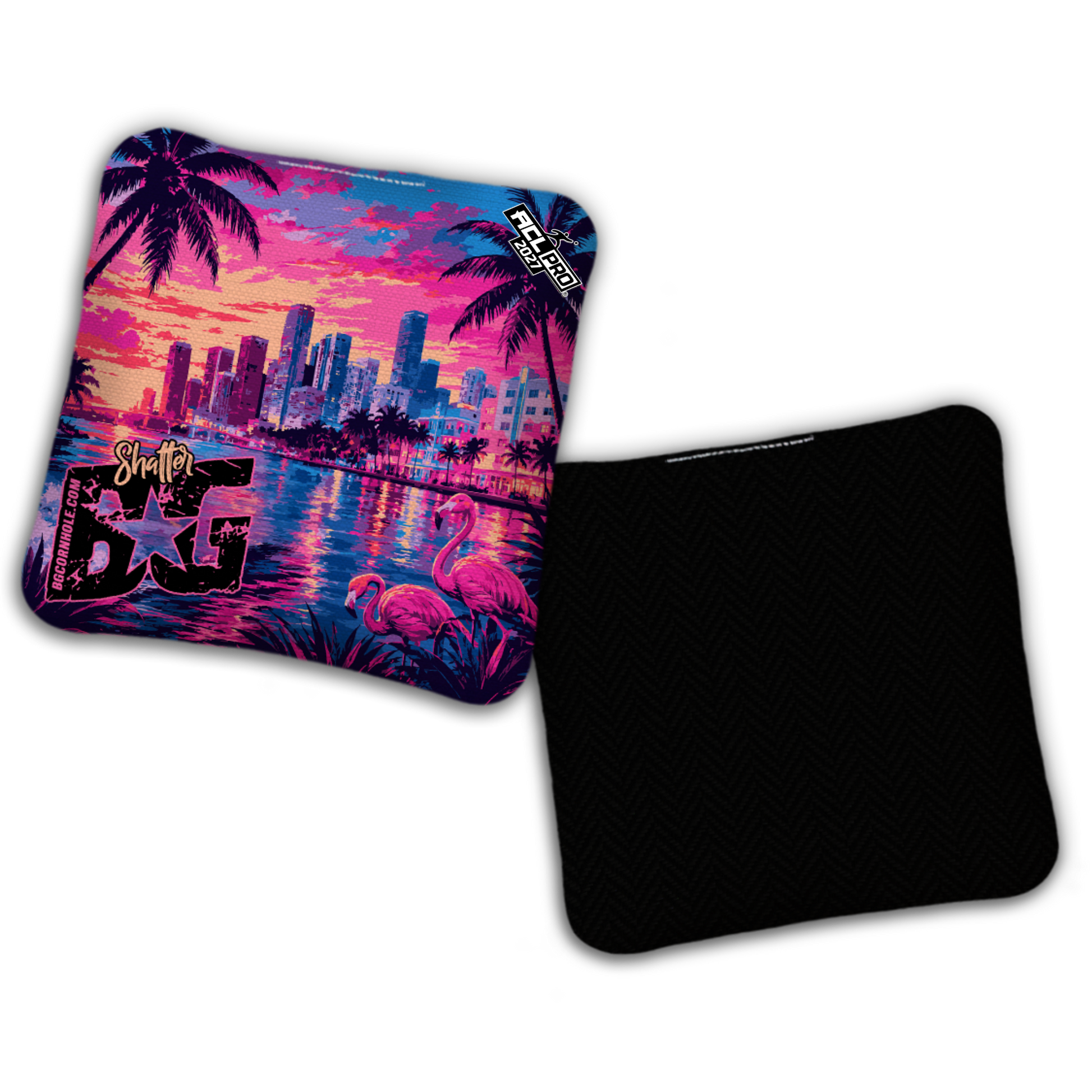 2027 BG Multiple Bag Models "Miami Vibes" - ACL Pro Stamped Cornhole Bags - SET OF 4 BAGS
