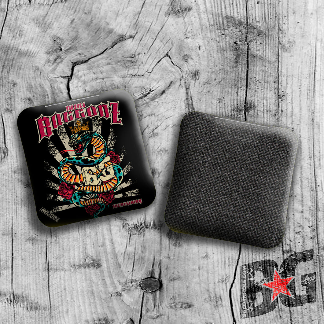 MULTIPLE BAG TYPES - BG SERPENT 4” Mini Cornhole Bags - Set of 4 Bags