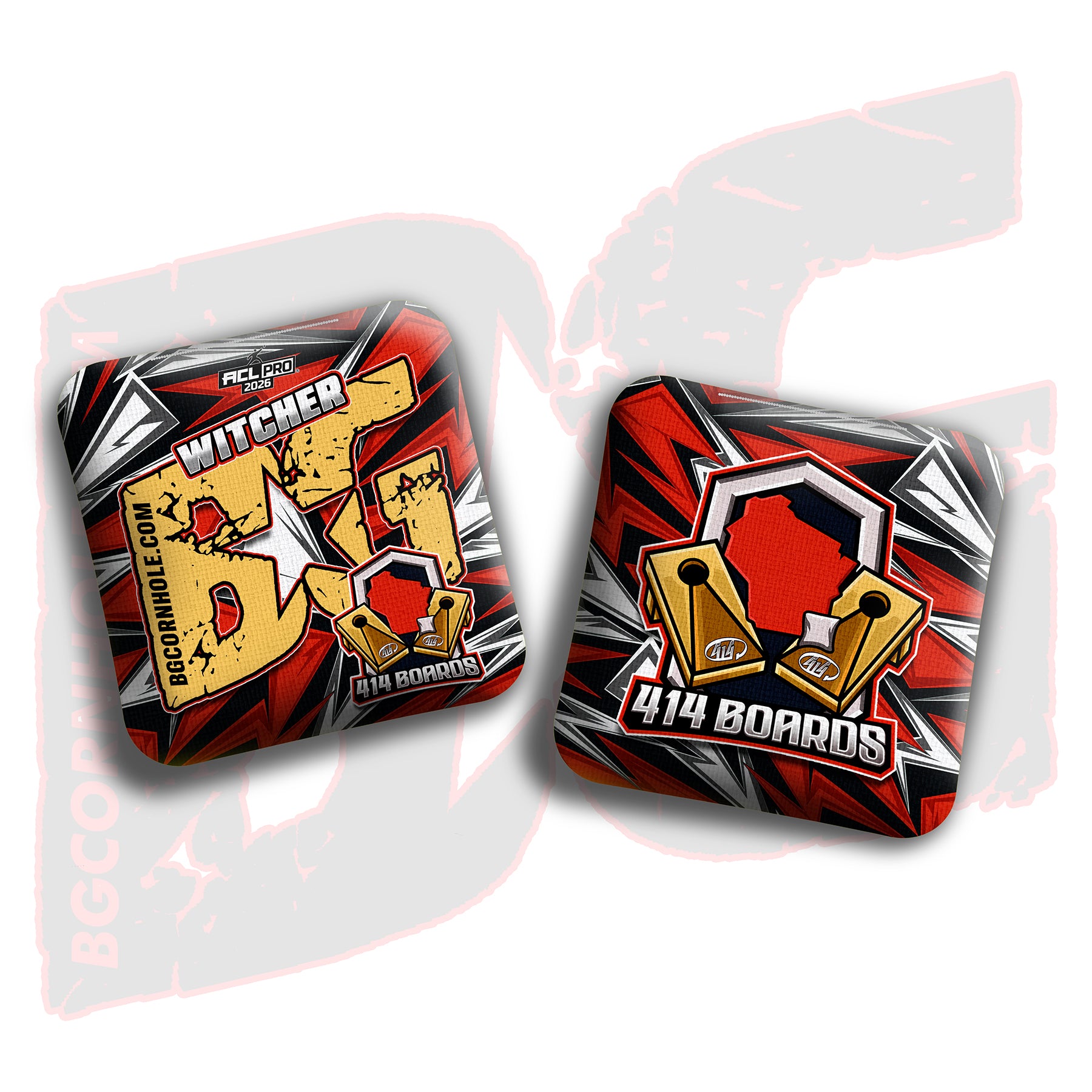 2026 BG Multiple Bag Models - "414 Boards” Collab - ACL Pro Stamped Cornhole Bags - SET OF 4 BAGS
