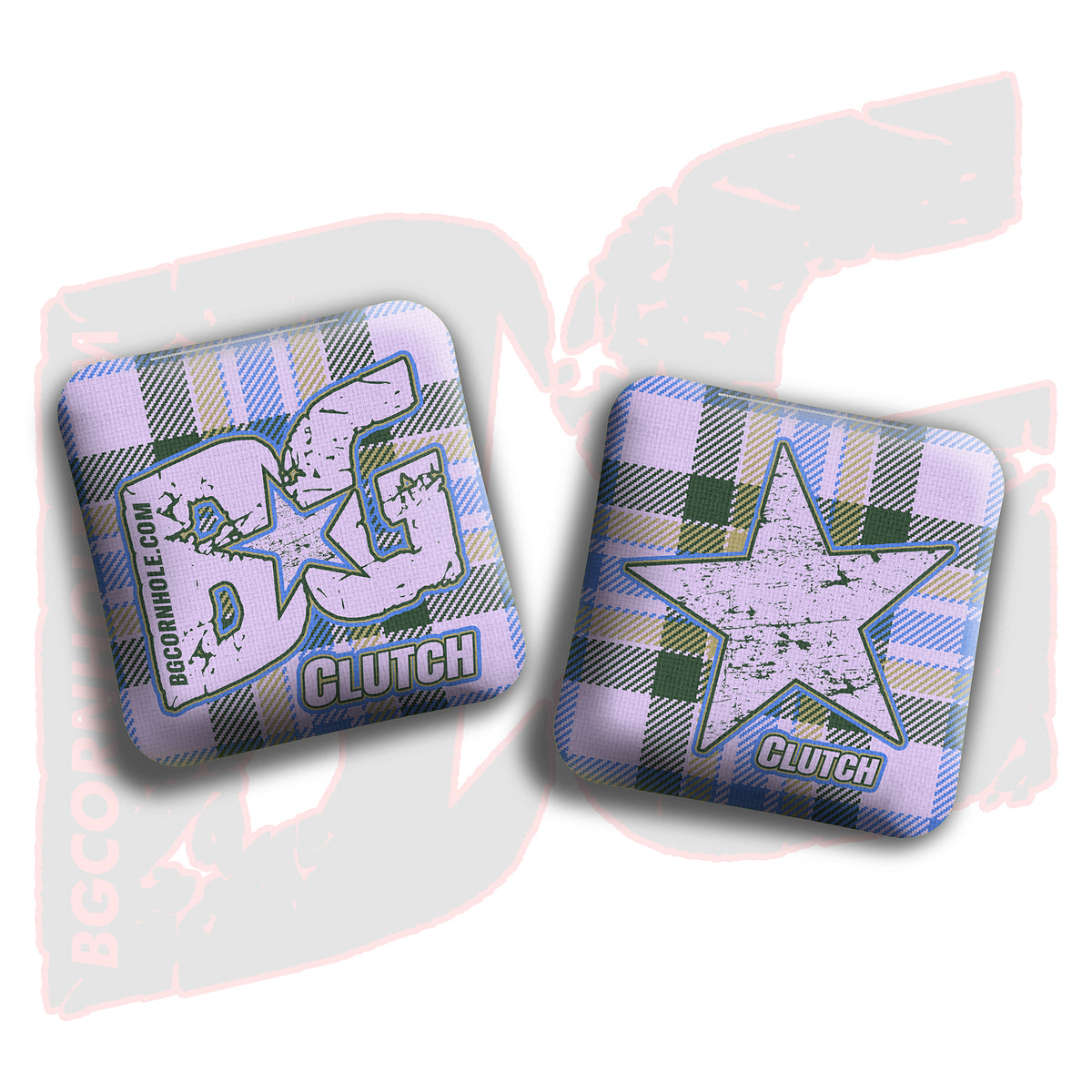 BG Clutch  - “Flannel  Finesse” - Non Stamped Cornhole Bags - SET OF 4 bags