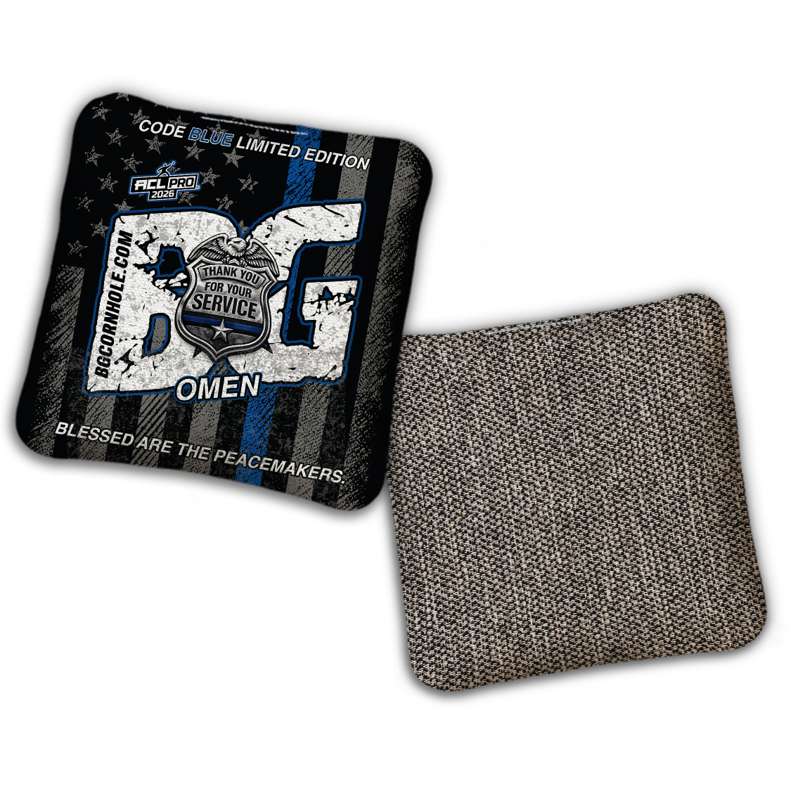 2026 BG "Code Blue" - ACL Pro Stamped Cornhole Bags - SET OF 4 BAGS