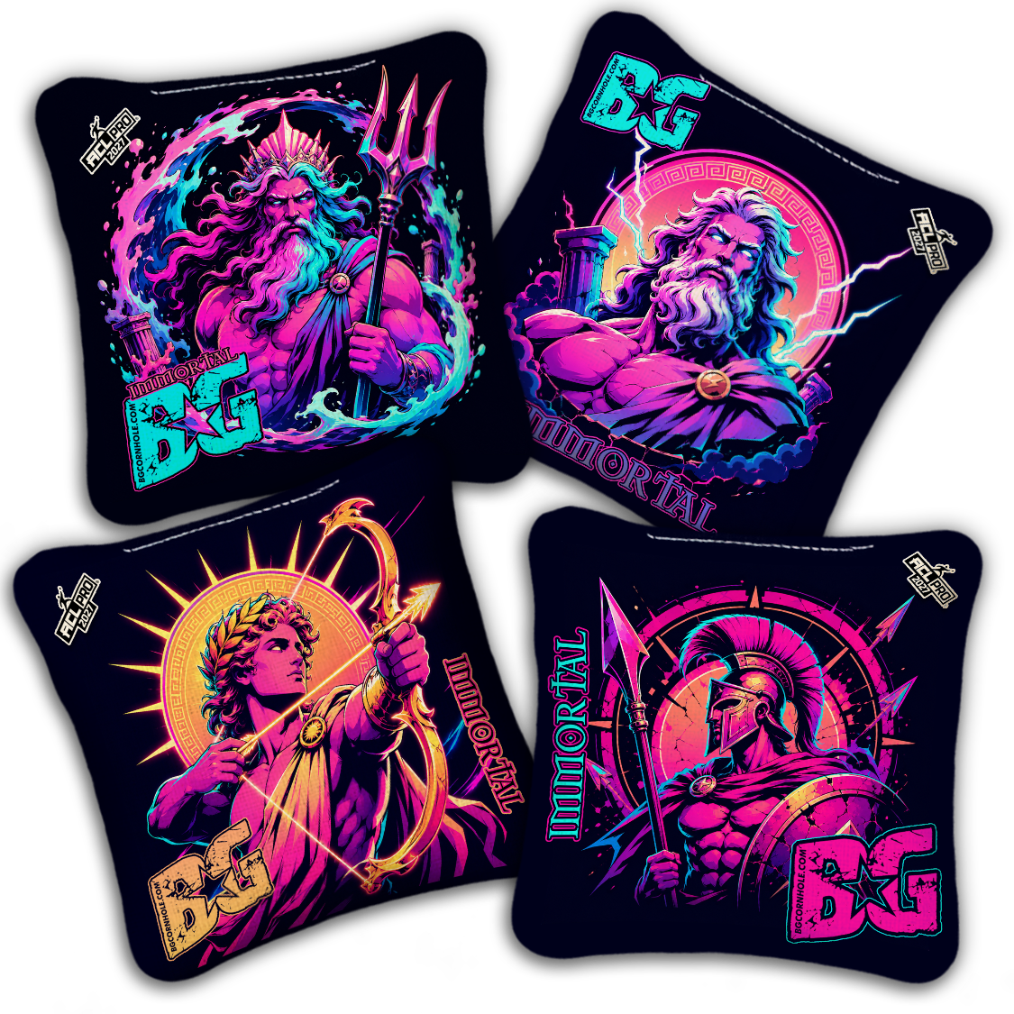 2027 BG Multiple Models “Divine Reign" - ACL Pro Stamped Cornhole Bags - SET OF 4 BAGS