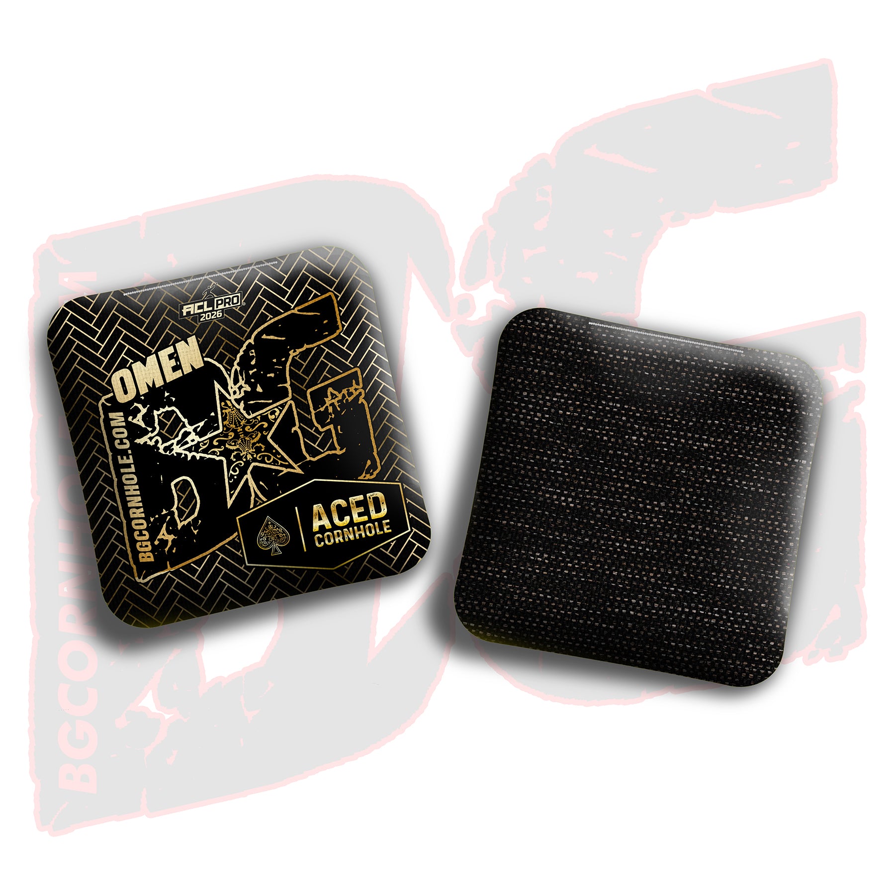2026 BG Multiple Bag Models - "Aced Cornhole” Collab - ACL Pro Stamped Cornhole Bags - SET OF 4 BAGS