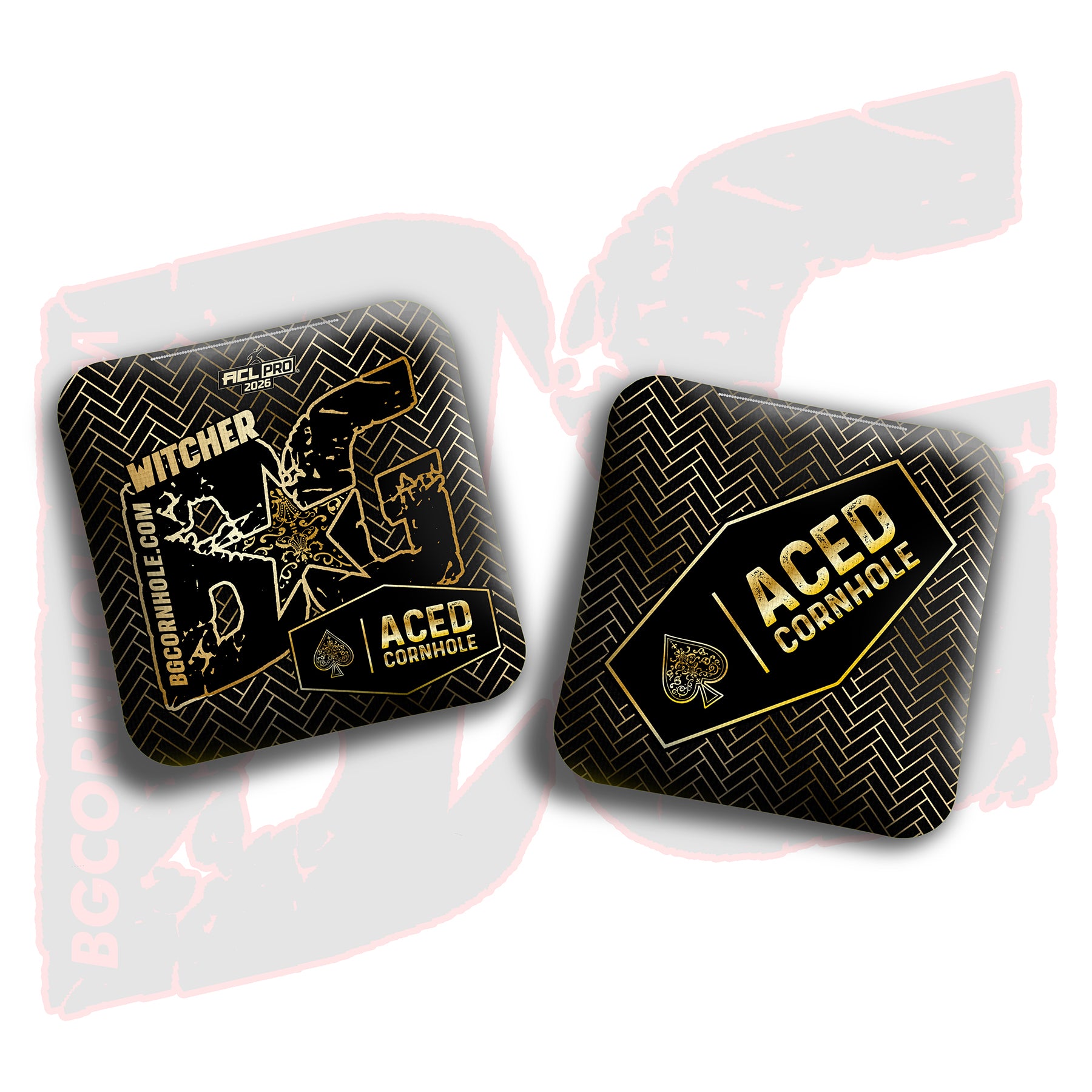 2026 BG Multiple Bag Models - "Aced Cornhole” Collab - ACL Pro Stamped Cornhole Bags - SET OF 4 BAGS