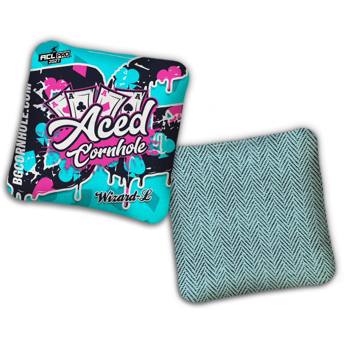 2027 BG Multiple Bag Models - "Aced Suits” Ace Cornhole Collab - ACL Pro Stamped Cornhole Bags - SET OF 4 BAGS