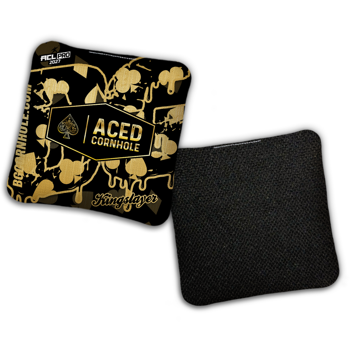 2027 BG Multiple Bag Models - "Aced Suits” Ace Cornhole Collab - ACL Pro Stamped Cornhole Bags - SET OF 4 BAGS