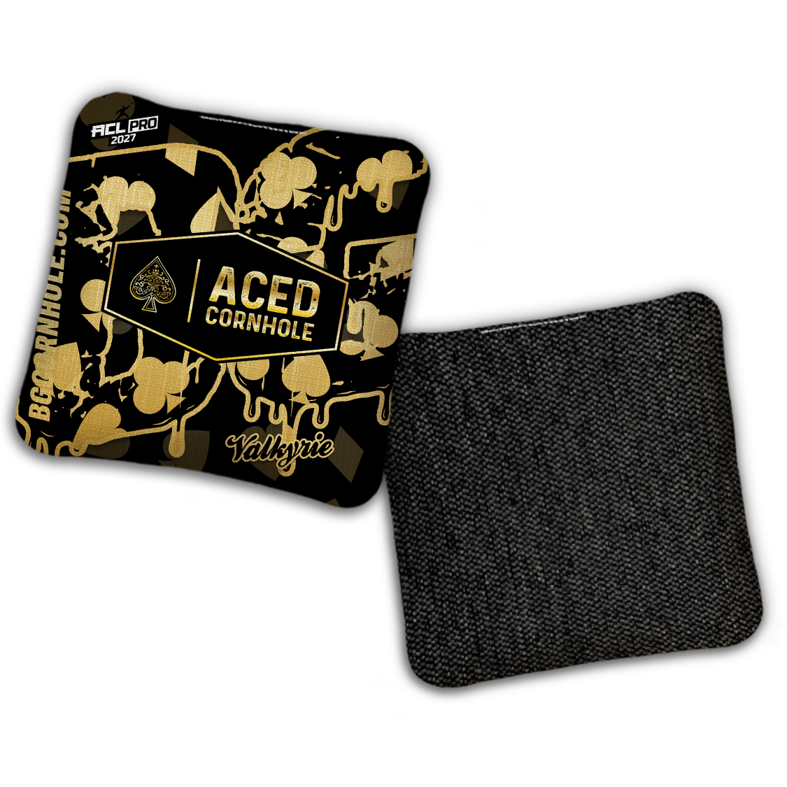 2027 BG Multiple Bag Models - "Aced Suits” Ace Cornhole Collab - ACL Pro Stamped Cornhole Bags - SET OF 4 BAGS