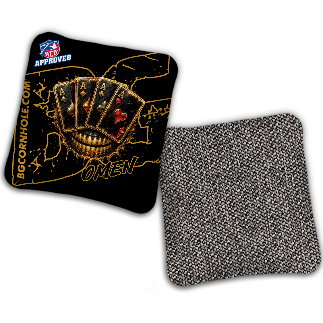 2027 ACO Stamped Cornhole Bags - BG Multiple Bag Models "DEAD MANS HAND " - SET OF 4 BAGS