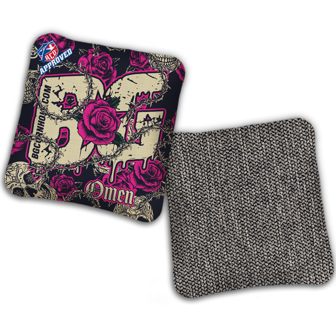 2027 ACO Stamped Cornhole Bags - BG Multiple Bag Models "THORNS AND ROSES" - SET OF 4 BAGS