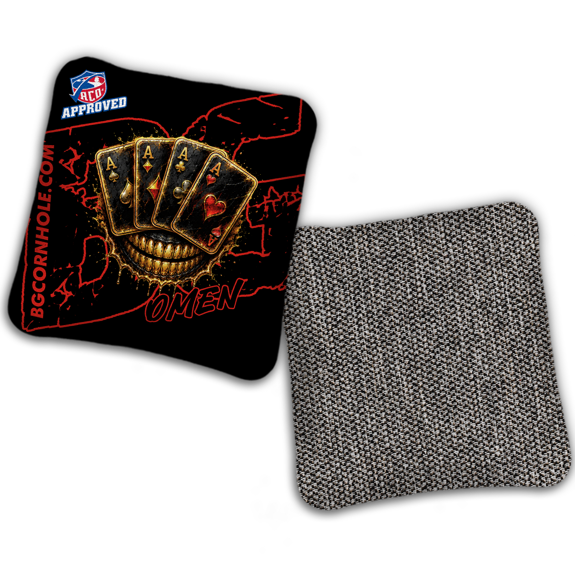 2027 ACO Stamped Cornhole Bags - BG Multiple Bag Models "DEAD MANS HAND " - SET OF 4 BAGS