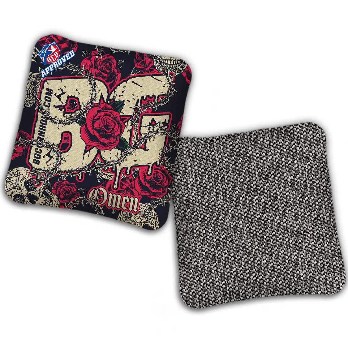 2027 ACO Stamped Cornhole Bags - BG Multiple Bag Models "THORNS AND ROSES" - SET OF 4 BAGS