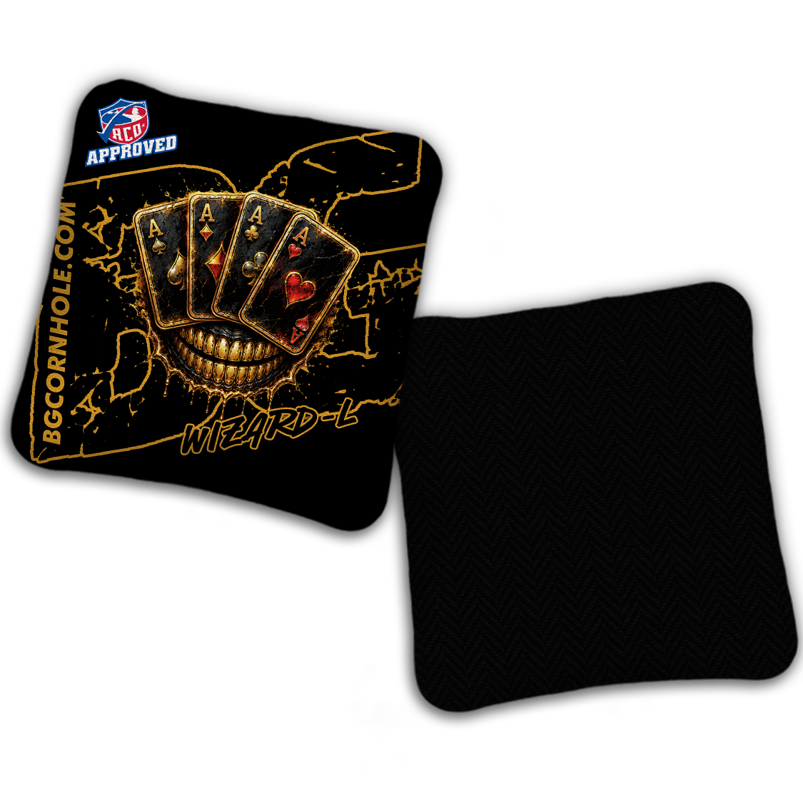 2027 ACO Stamped Cornhole Bags - BG Multiple Bag Models "DEAD MANS HAND " - SET OF 4 BAGS