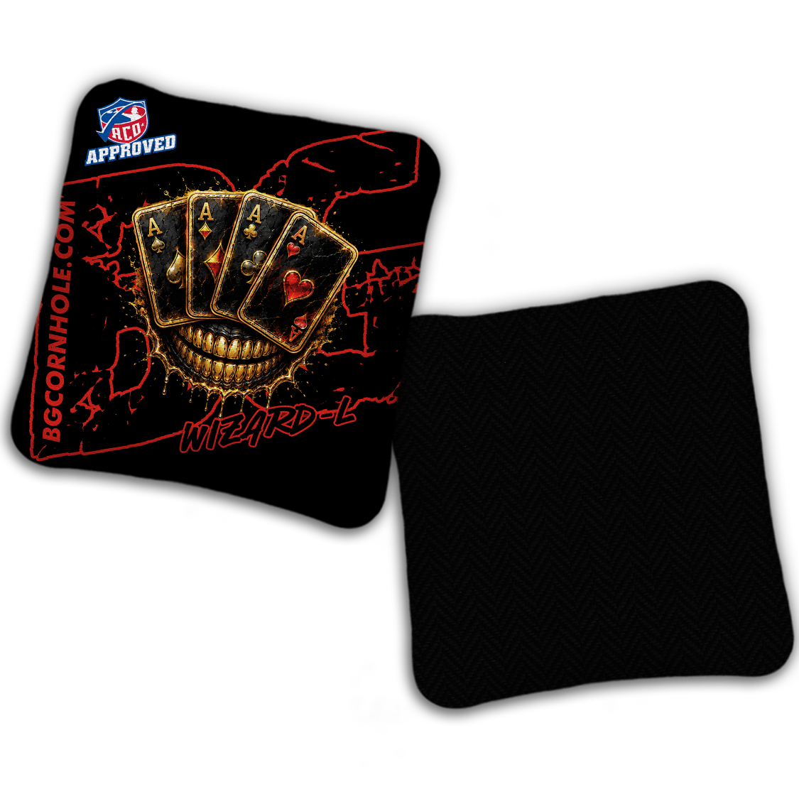 2027 ACO Stamped Cornhole Bags - BG Multiple Bag Models "DEAD MANS HAND " - SET OF 4 BAGS