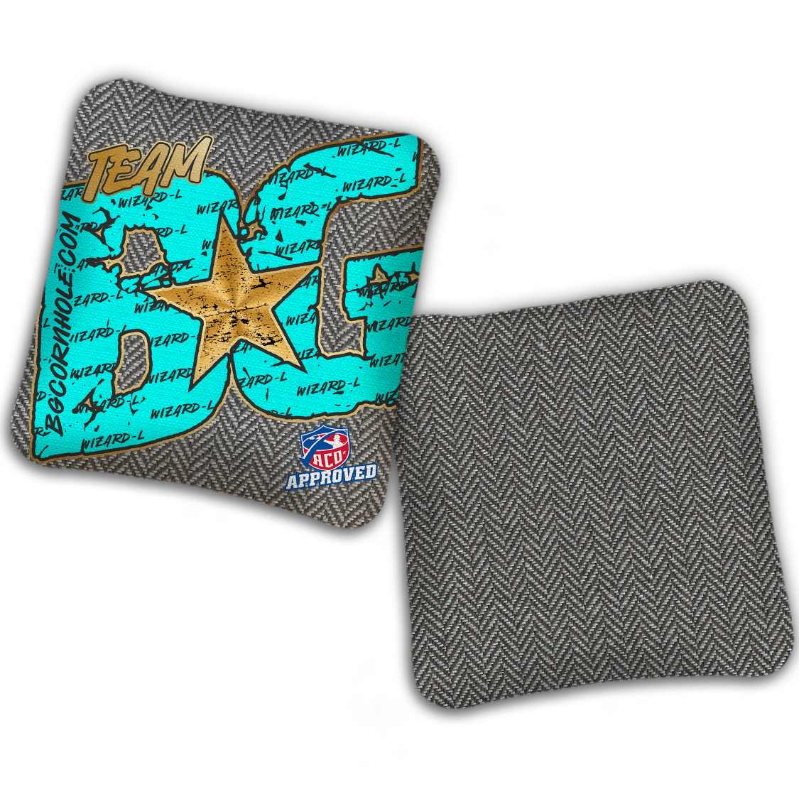 2027 ACO Stamped Cornhole Bags - BG Wizard L "Big BG Colormatch" - SET OF 4 BAGS