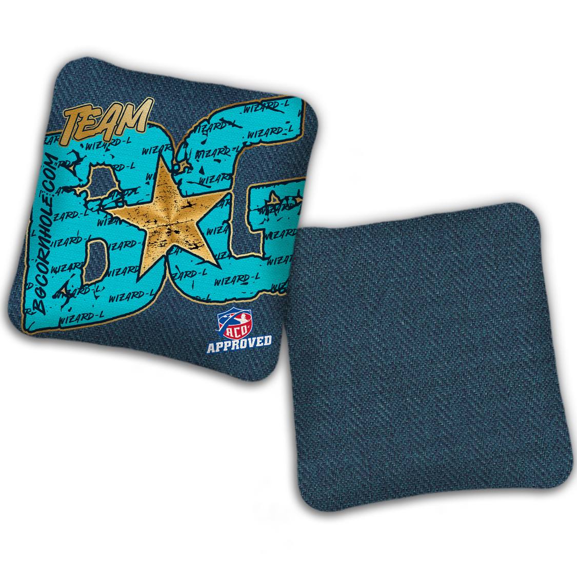 2027 ACO Stamped Cornhole Bags - BG Wizard L "Big BG Colormatch" - SET OF 4 BAGS