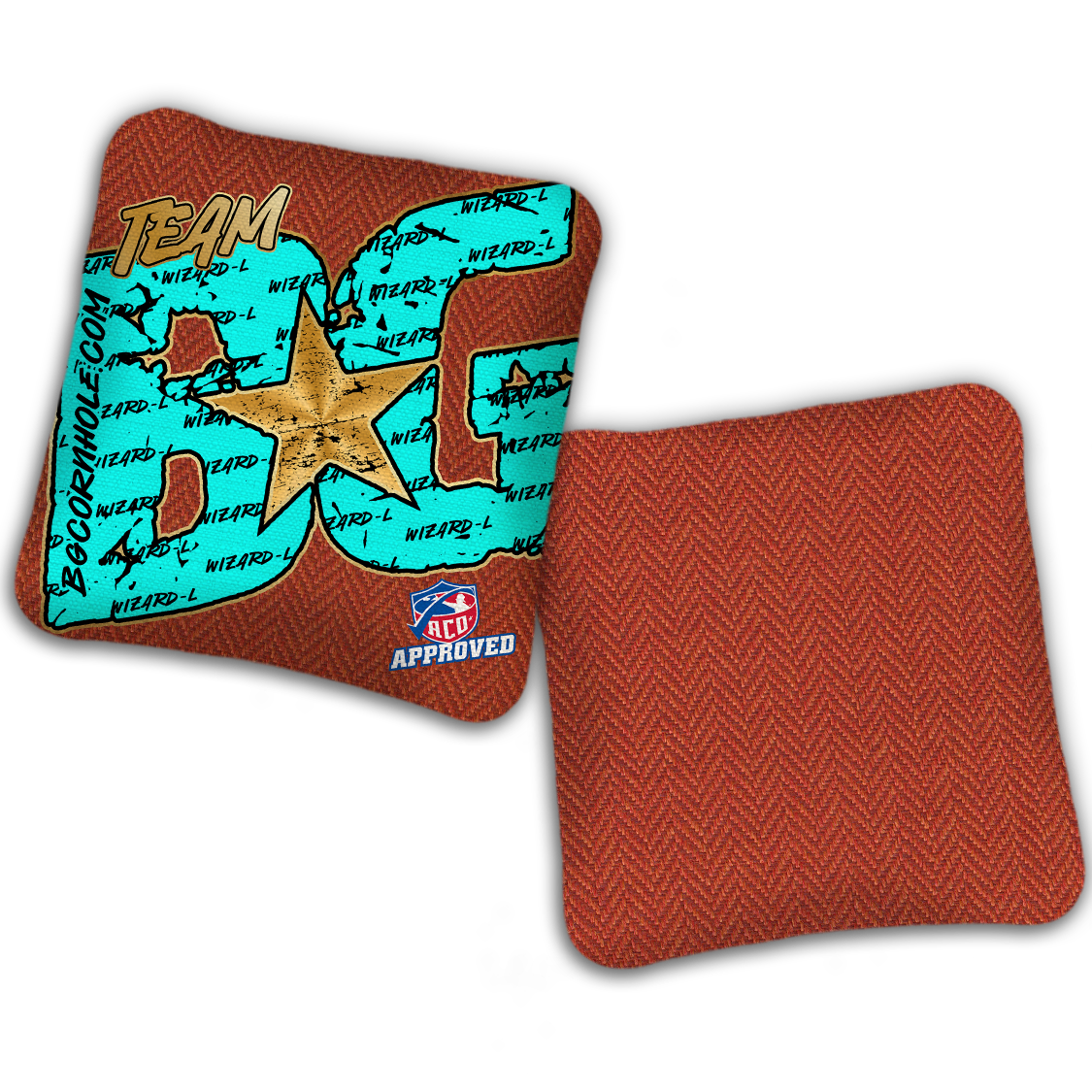 2027 ACO Stamped Cornhole Bags - BG Wizard L "Big BG Colormatch" - SET OF 4 BAGS