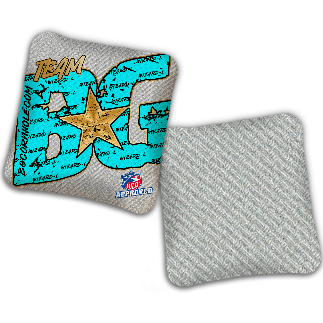 2027 ACO Stamped Cornhole Bags - BG Wizard L "Big BG Colormatch" - SET OF 4 BAGS