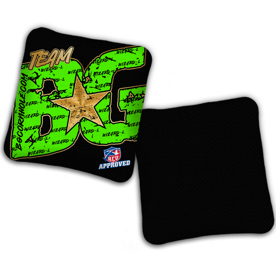 2027 ACO Stamped Cornhole Bags - BG Wizard L "Big BG Colormatch" - SET OF 4 BAGS