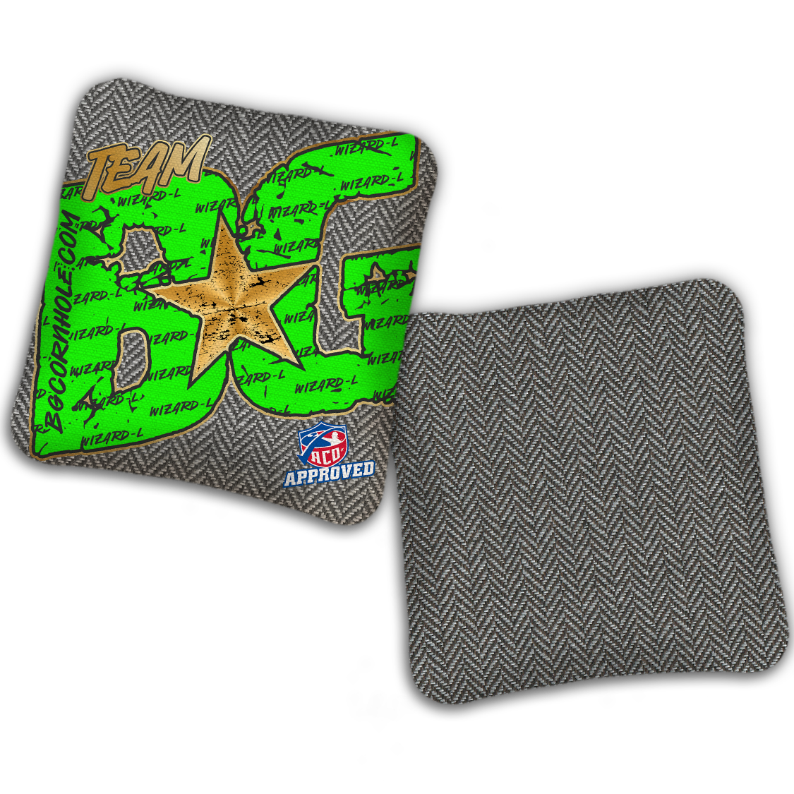 2027 ACO Stamped Cornhole Bags - BG Wizard L "Big BG Colormatch" - SET OF 4 BAGS