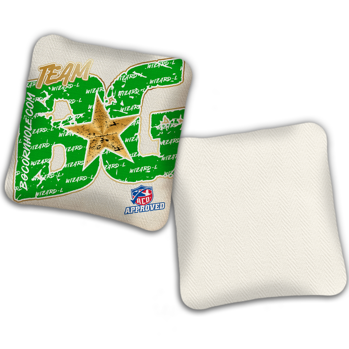 2027 ACO Stamped Cornhole Bags - BG Wizard L "Big BG Colormatch" - SET OF 4 BAGS