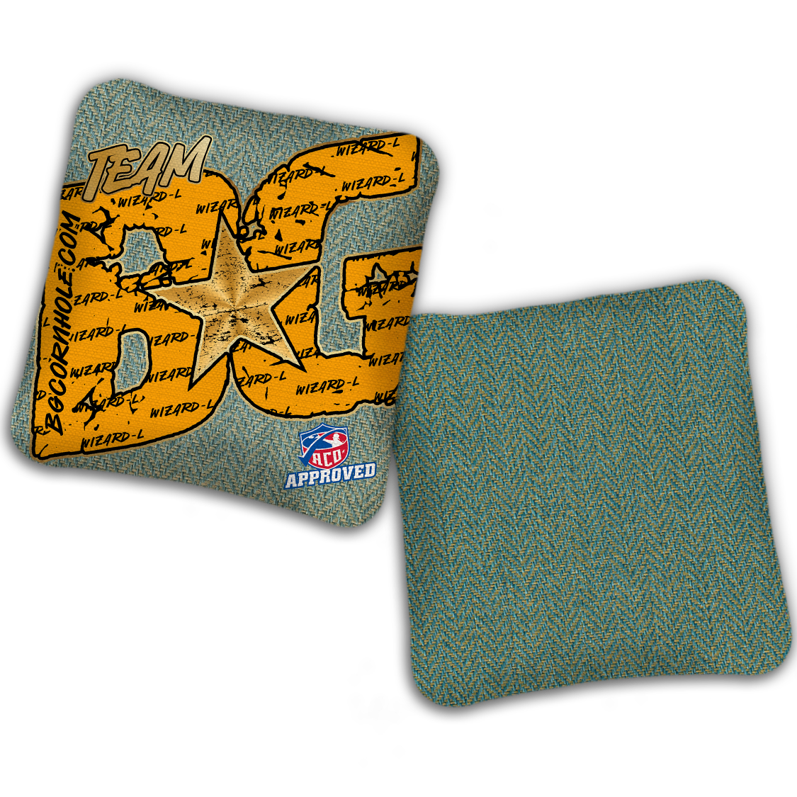 2027 ACO Stamped Cornhole Bags - BG Wizard L "Big BG Colormatch" - SET OF 4 BAGS
