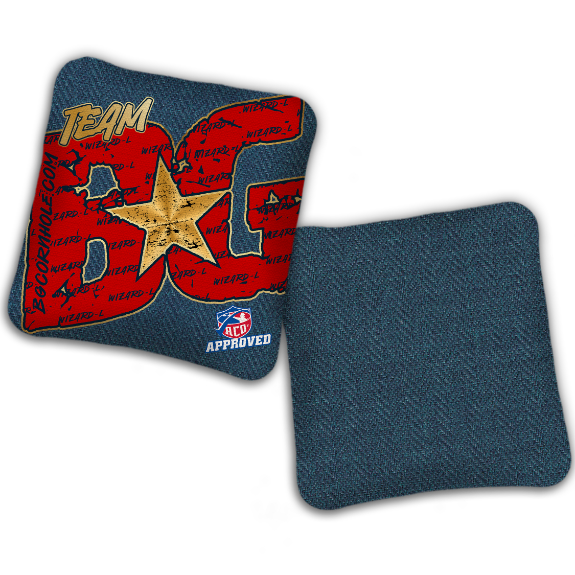 2027 ACO Stamped Cornhole Bags - BG Wizard L "Big BG Colormatch" - SET OF 4 BAGS
