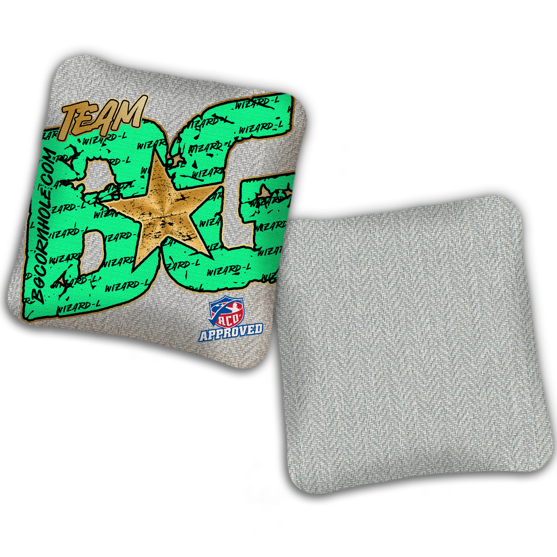 2027 ACO Stamped Cornhole Bags - BG Wizard L "Big BG Colormatch" - SET OF 4 BAGS