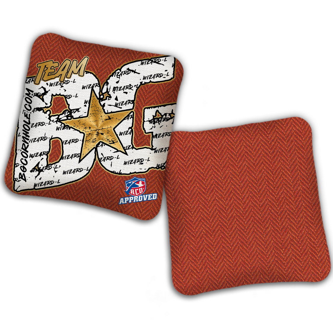 2027 ACO Stamped Cornhole Bags - BG Wizard L "Big BG Colormatch" - SET OF 4 BAGS